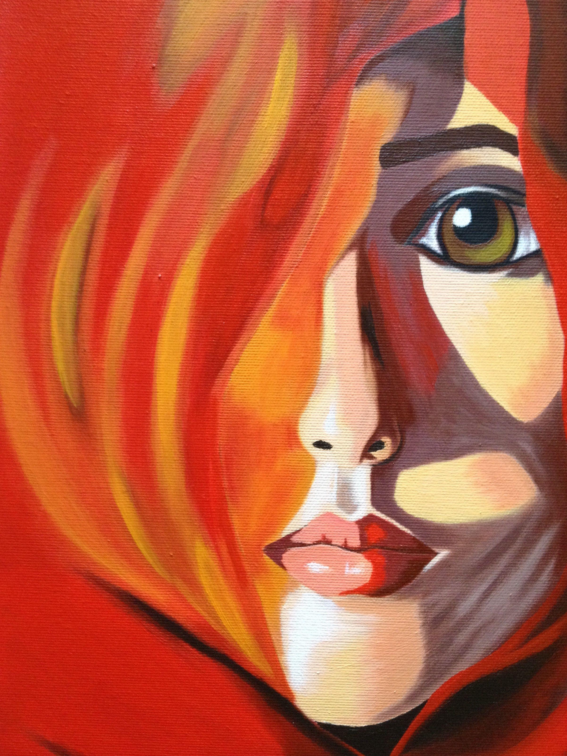 Arab woman 40x50cm on canvas, Painting, Acrylic on Canvas For Sale 1