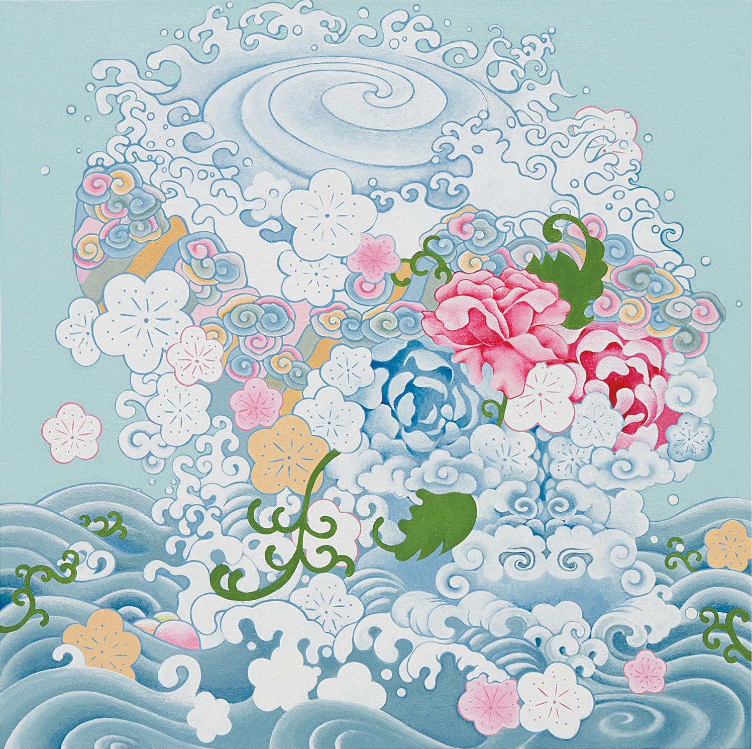 Figurative Painting Christina Burch - Mer de moelle