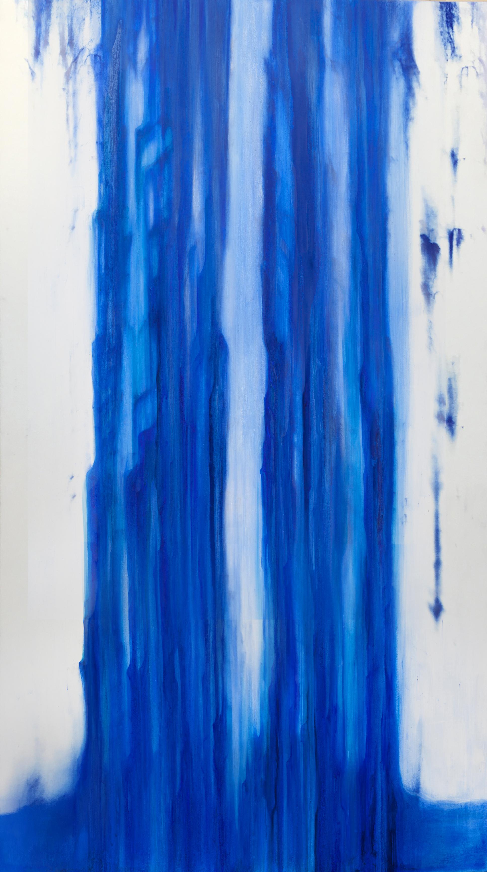 Christina Craemer Abstract Painting - Indigo Lines