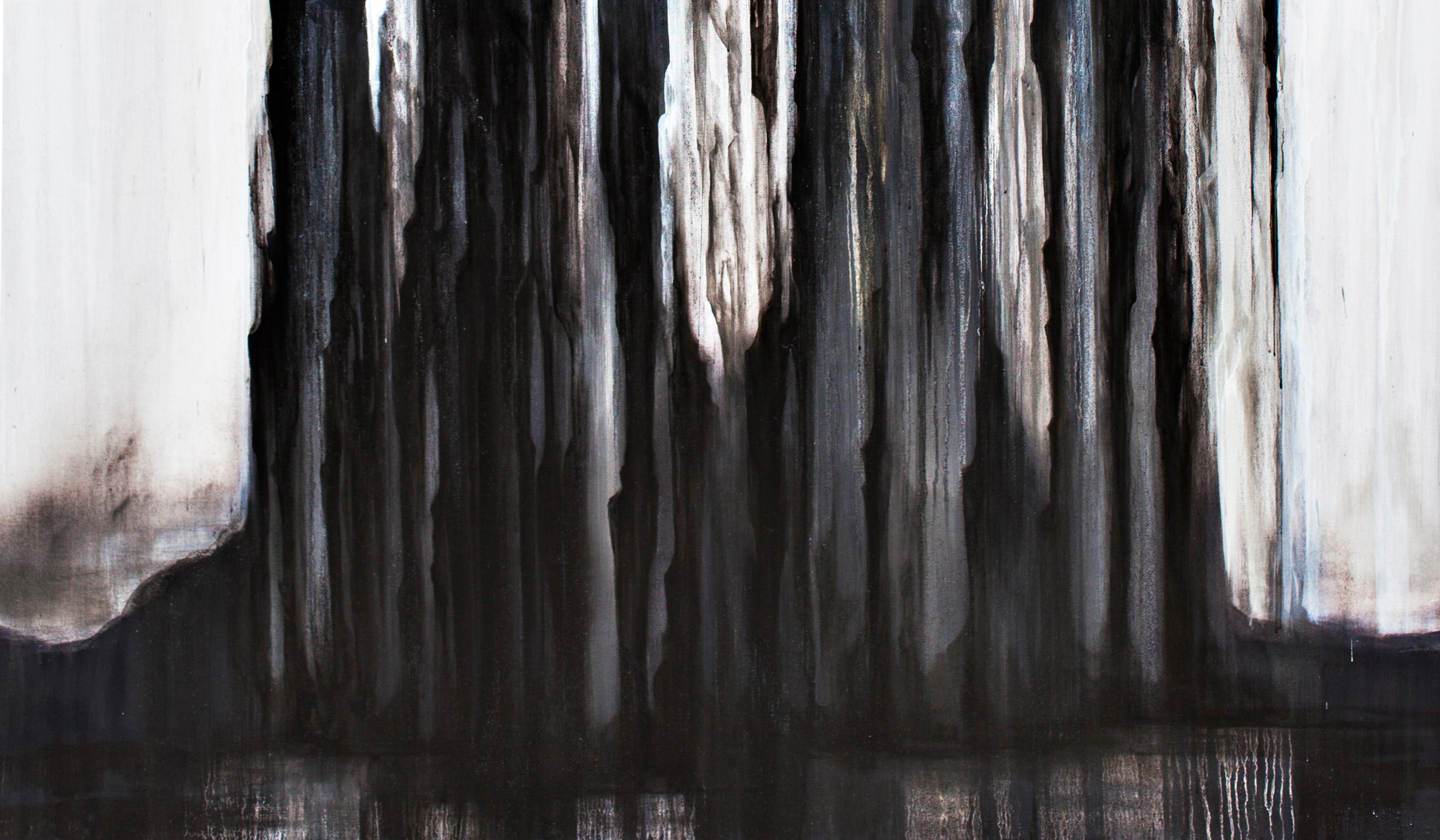 Linee nere - Painting Astratto di Christina Craemer