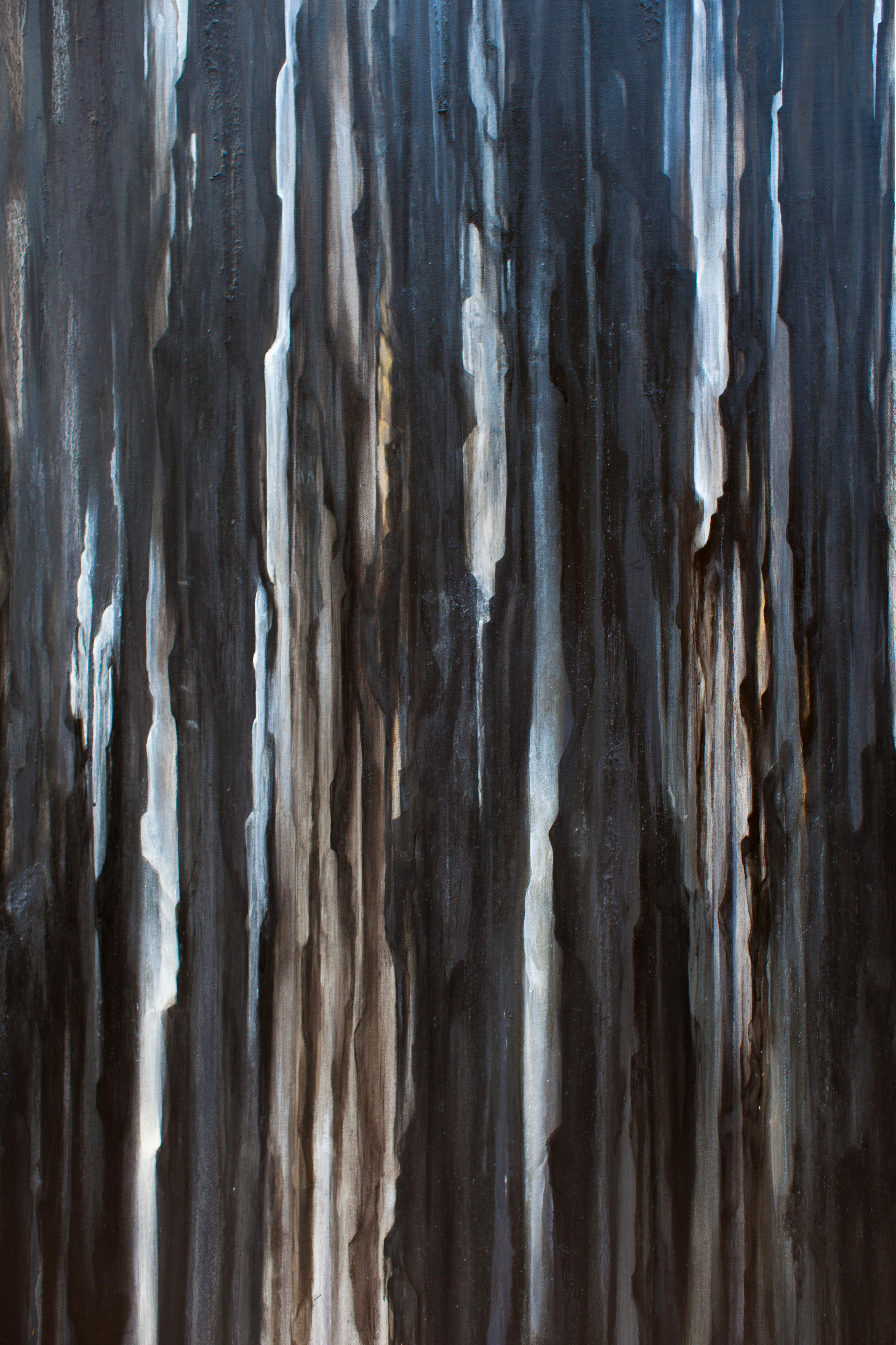 Linee nere - Landscape Painting Nero di Christina Craemer