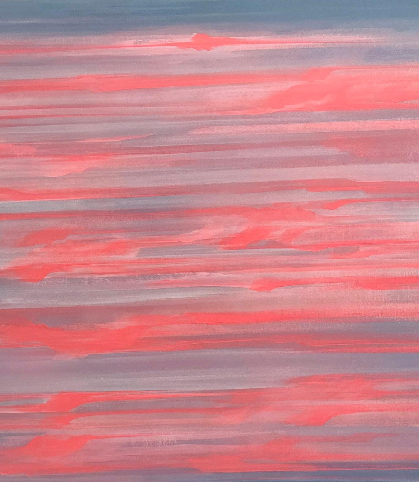 Illuminated Cielo Lines - Abstract Painting by Christina Craemer
