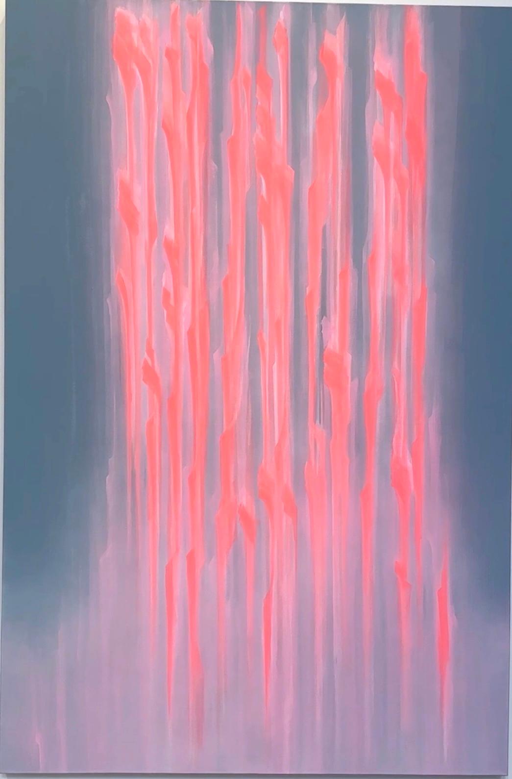 Christina Craemer Abstract Painting - Illuminated Flourescent Lines