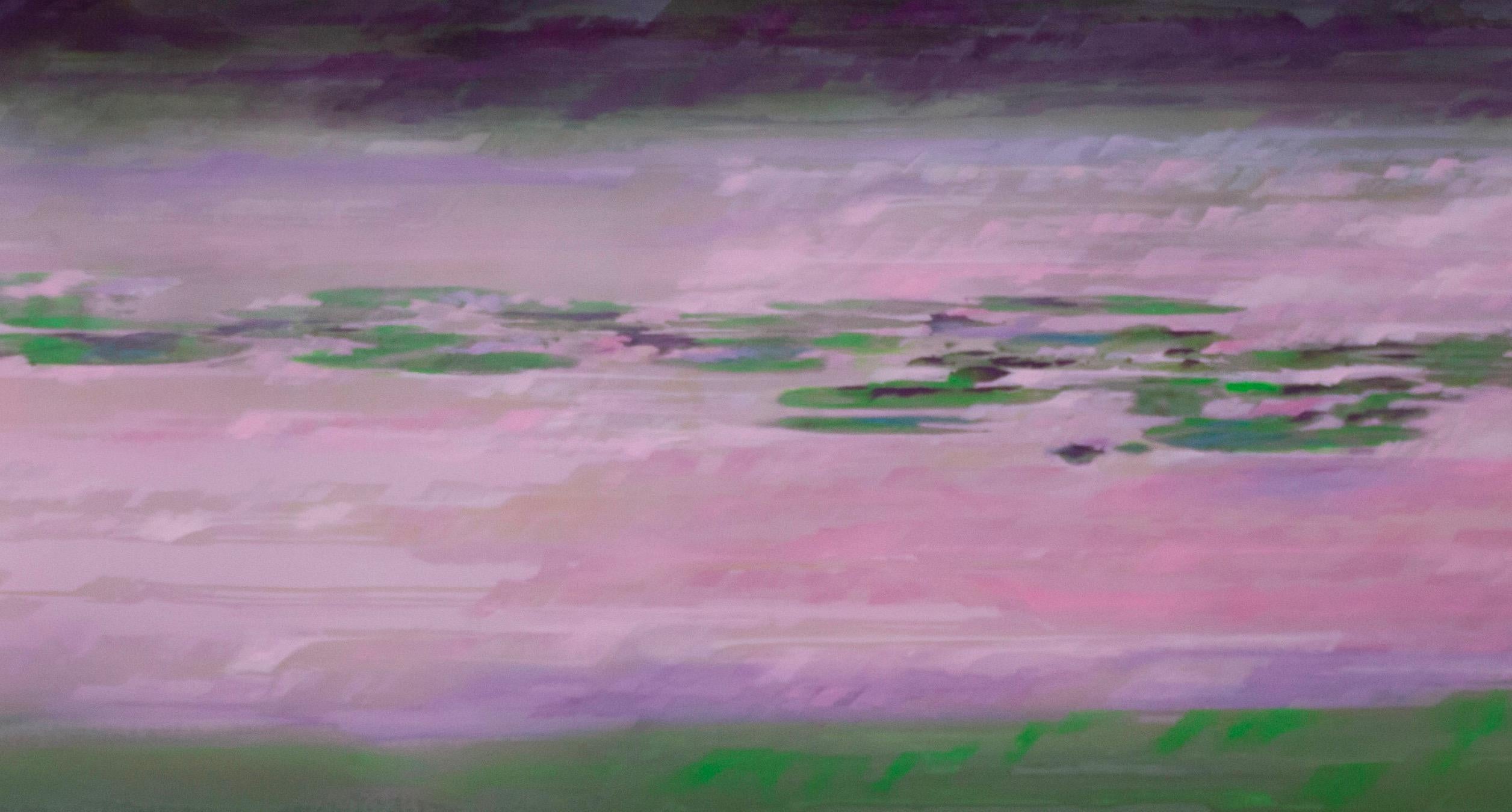 Lavender Lines - Abstract Painting by Christina Craemer