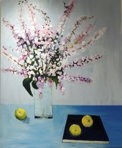 Lilac Floral, Painting, Acrylic on Canvas