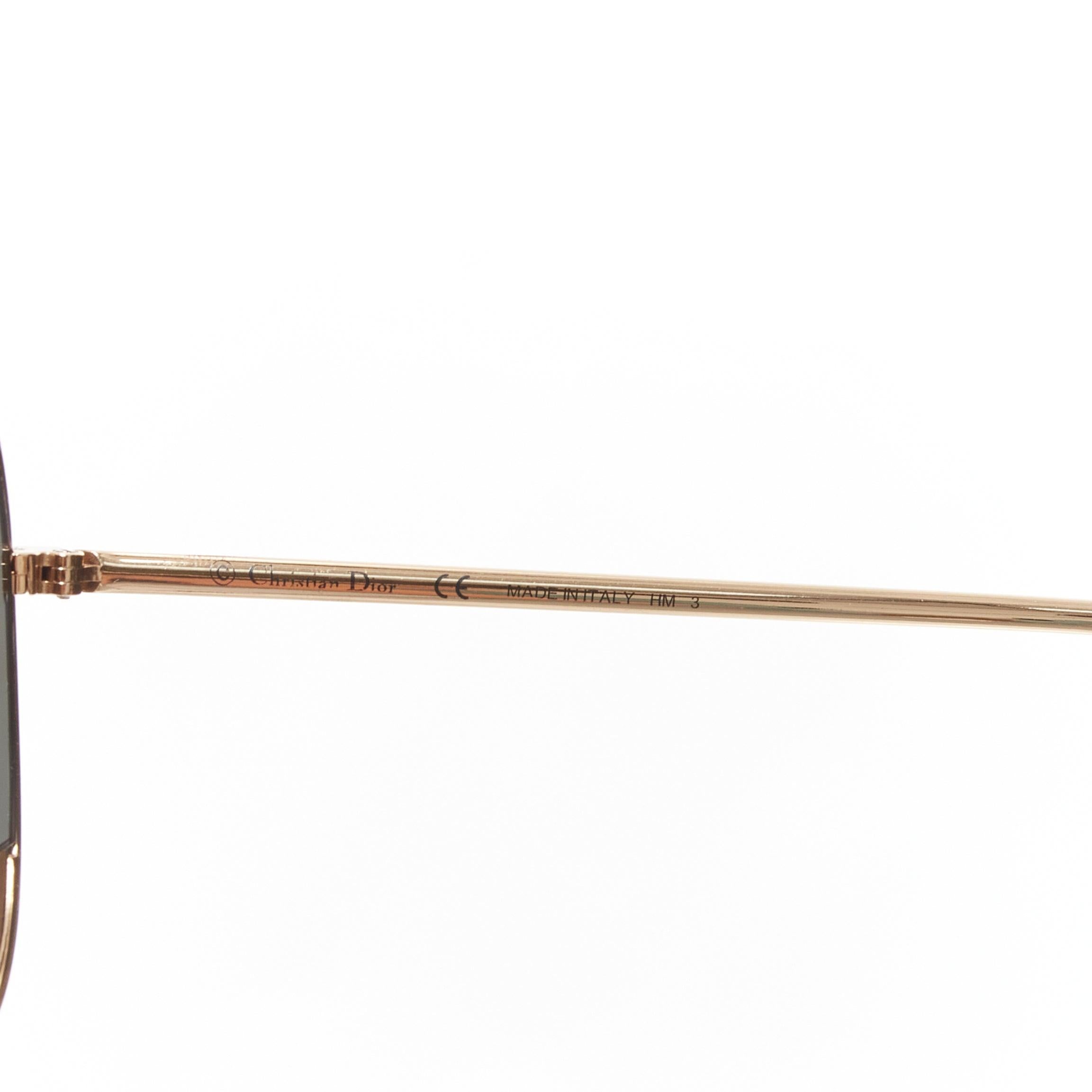 CHRISTINA DIOR Dior Split 1 gold metal mirrored silver aviator sunglasses 1