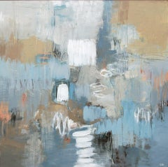 A Montecito Moment von Christina Doelling, großes quadratisches abstraktes Gemälde