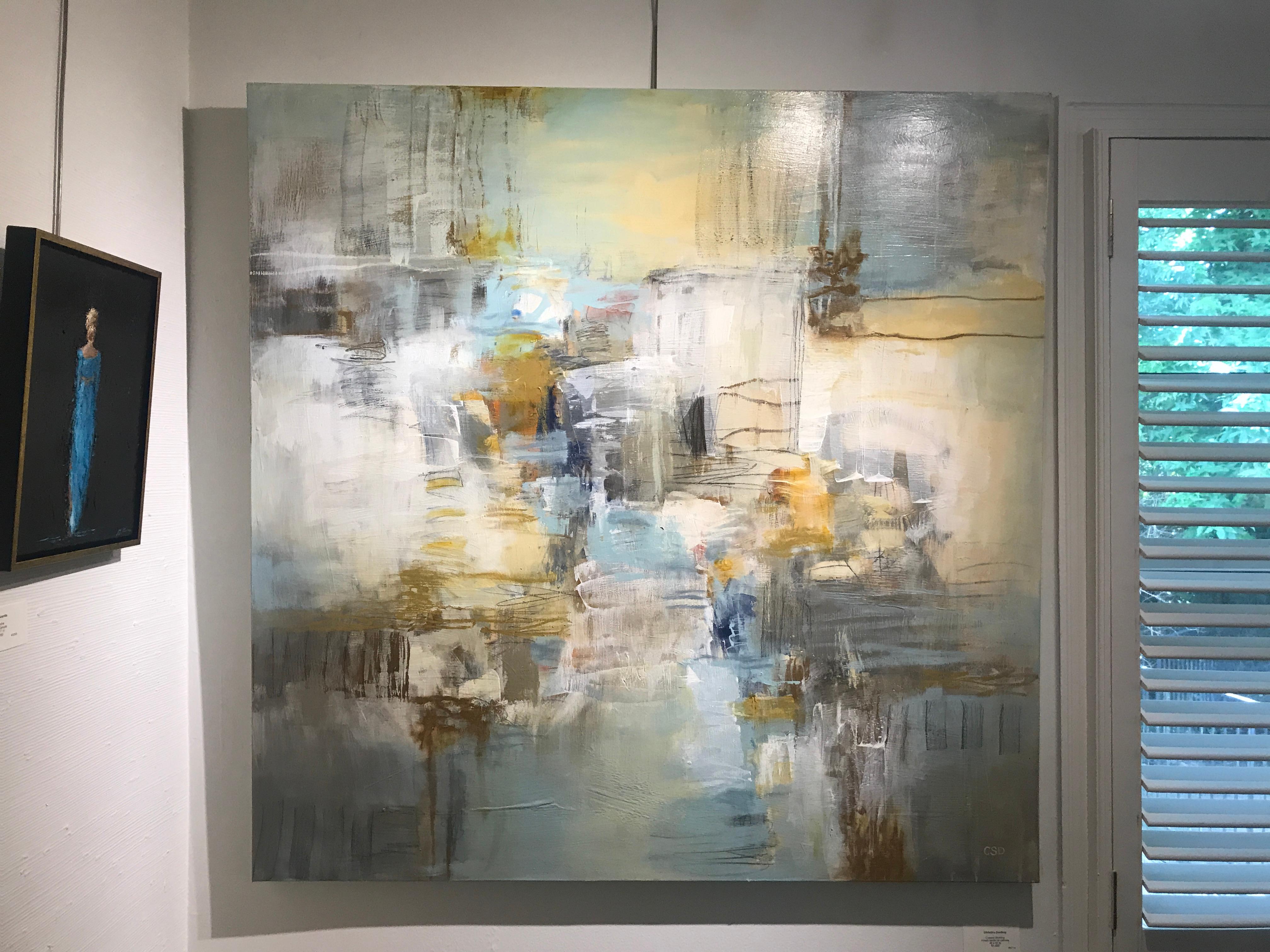 Coastal Morning, Christina Doelling 2018 Abstract Mixed Media on Canvas Painting 1