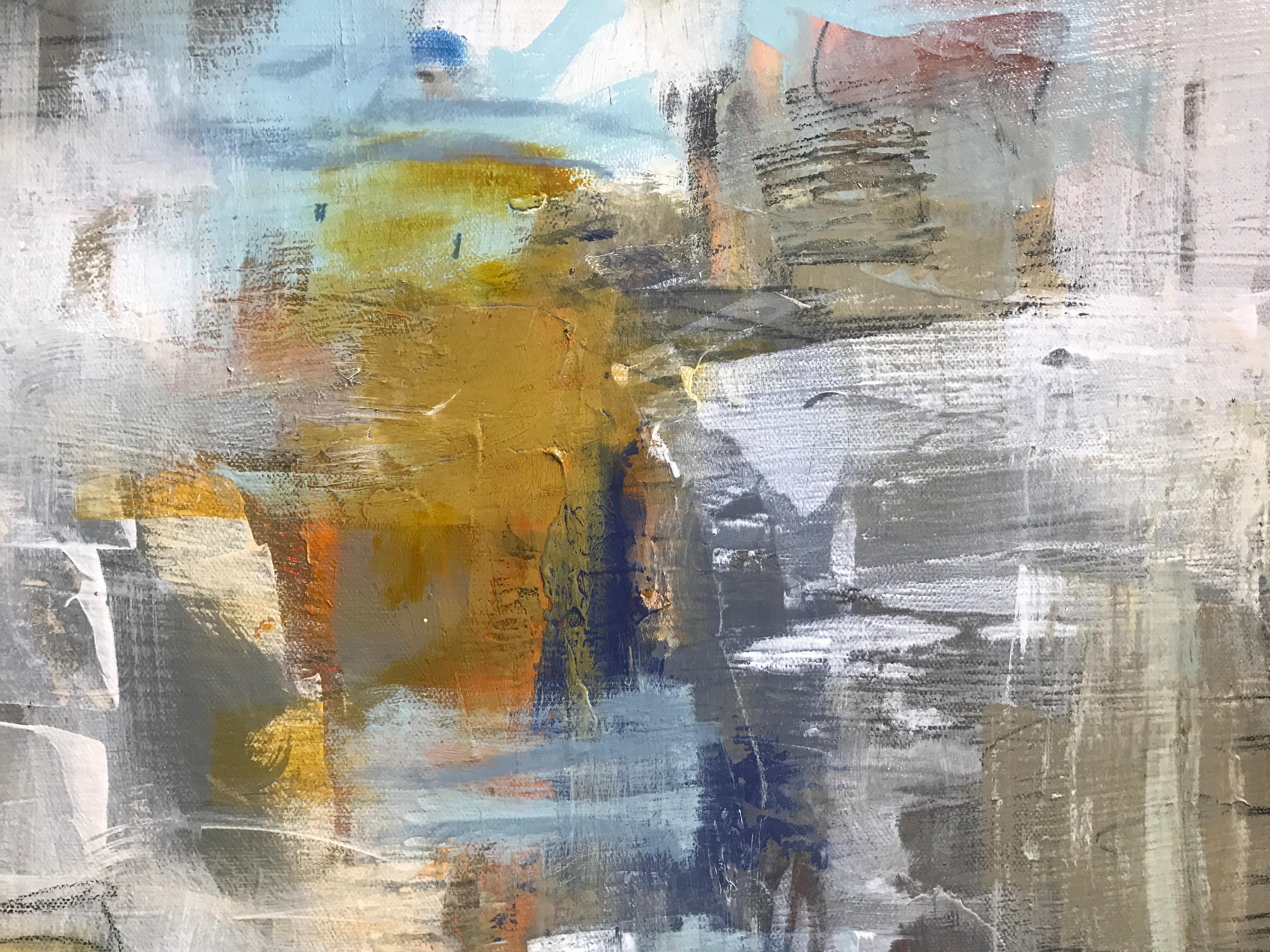 Coastal Morning, Christina Doelling 2018 Abstract Mixed Media on Canvas Painting 4