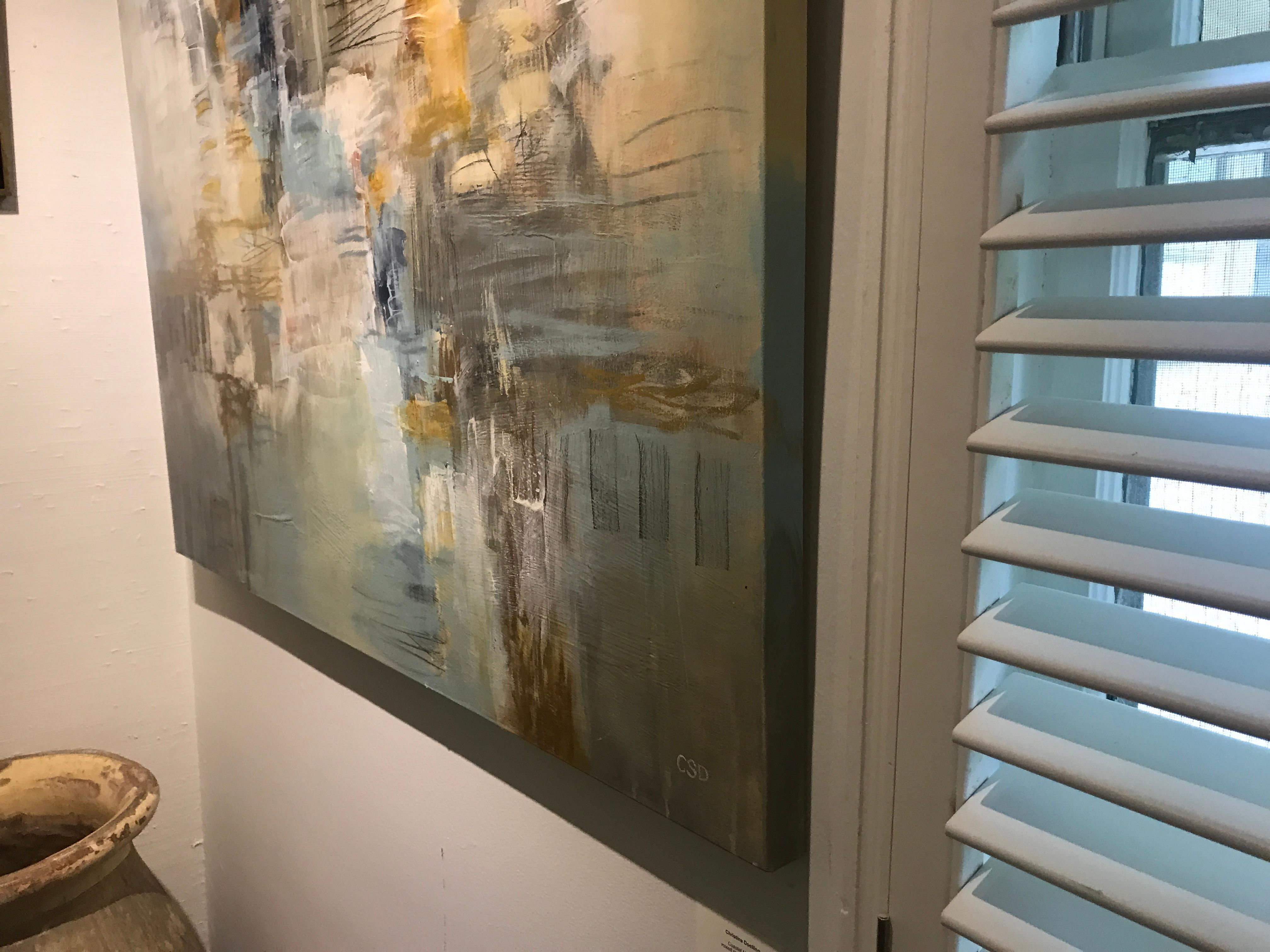 Coastal Morning, Christina Doelling 2018 Abstract Mixed Media on Canvas Painting 5
