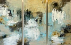 Laughing Out Loud Triptychon von Christina Doelling, großes abstraktes Gemälde