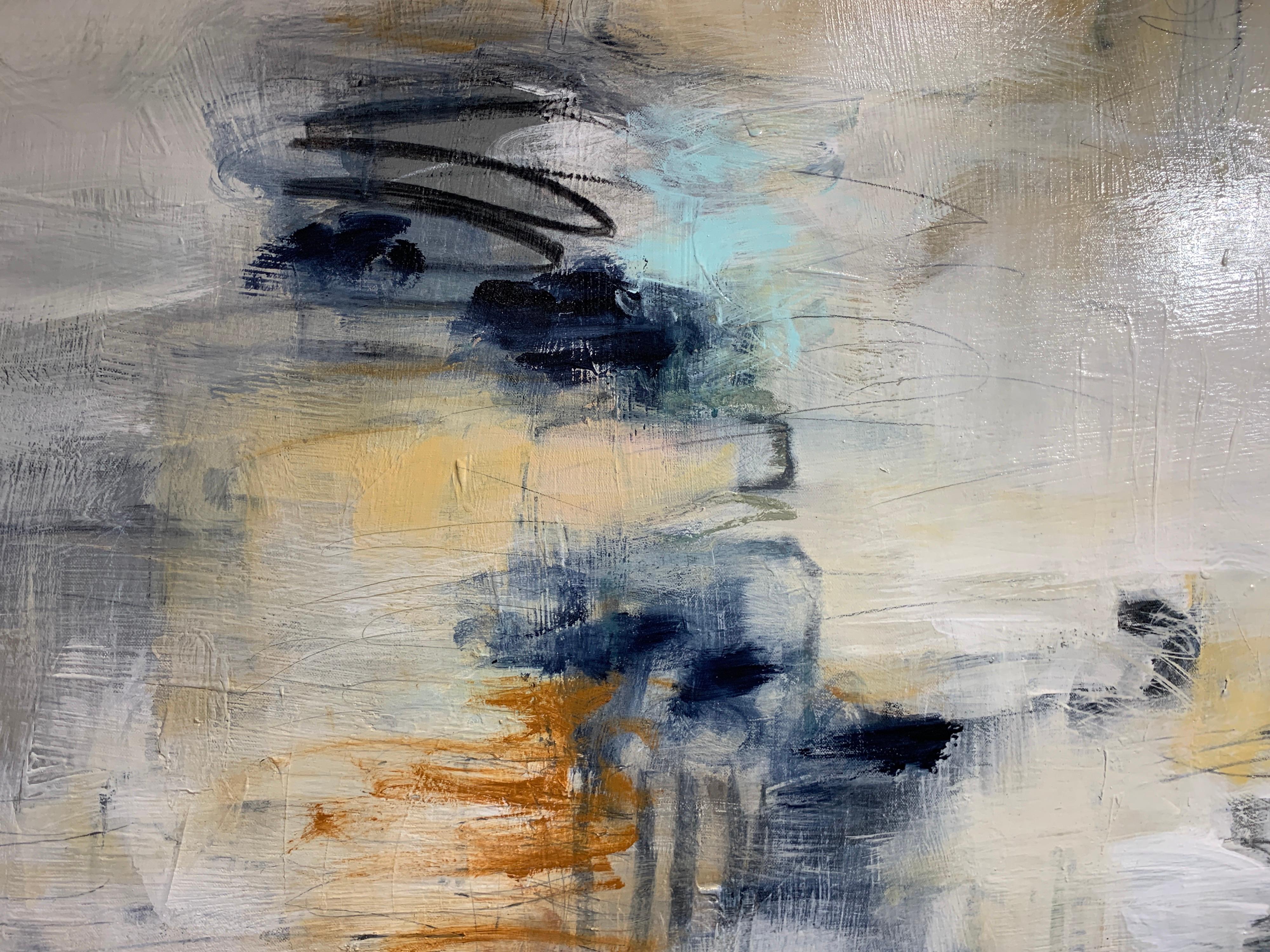 Quiet the Mind by Christina Doelling Large Abstract Mixed Media Painting 2