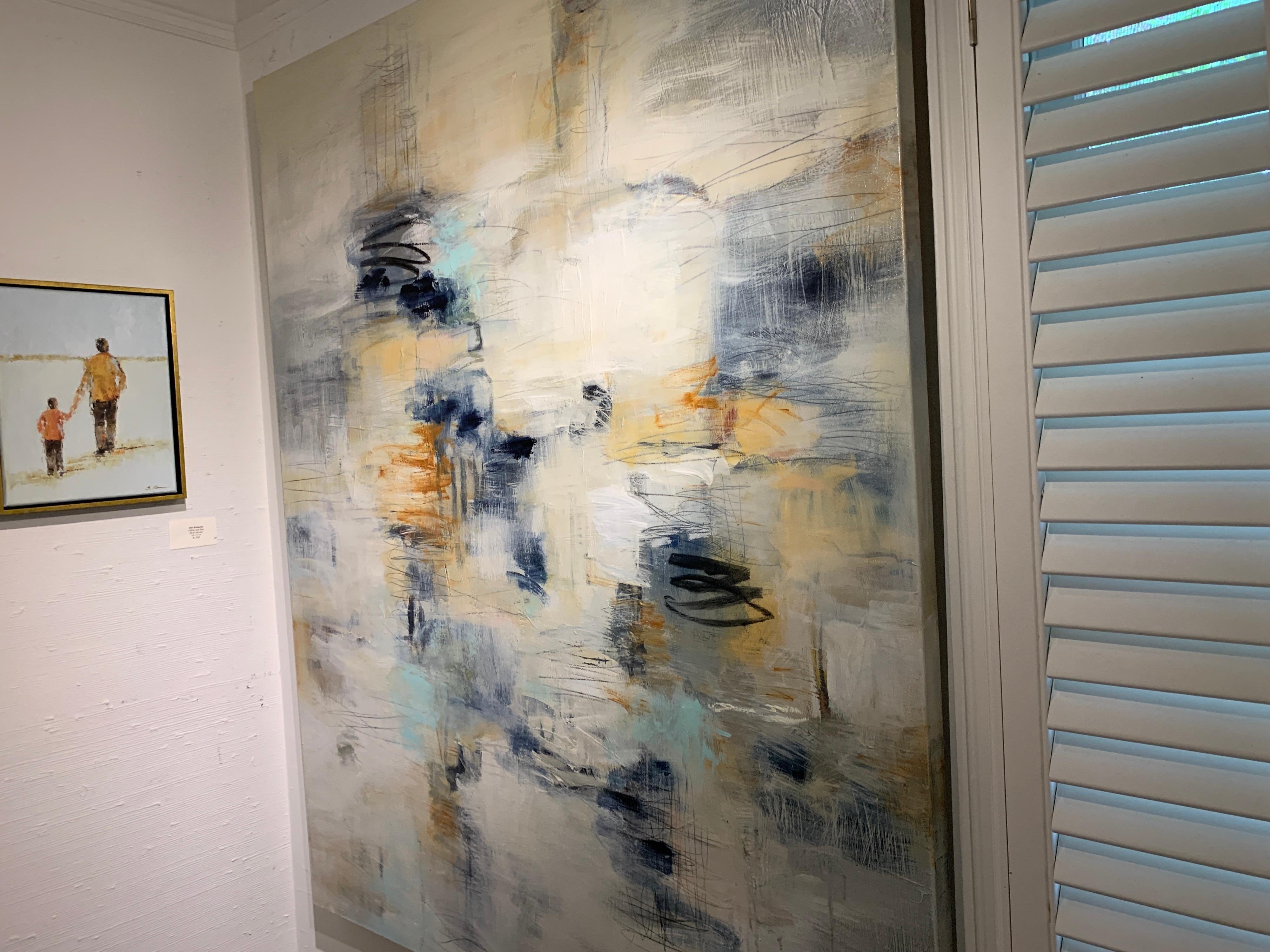 Quiet the Mind by Christina Doelling Large Abstract Mixed Media Painting 4