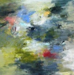 Zest for Life de Christina Doelling, grande peinture abstraite carrée