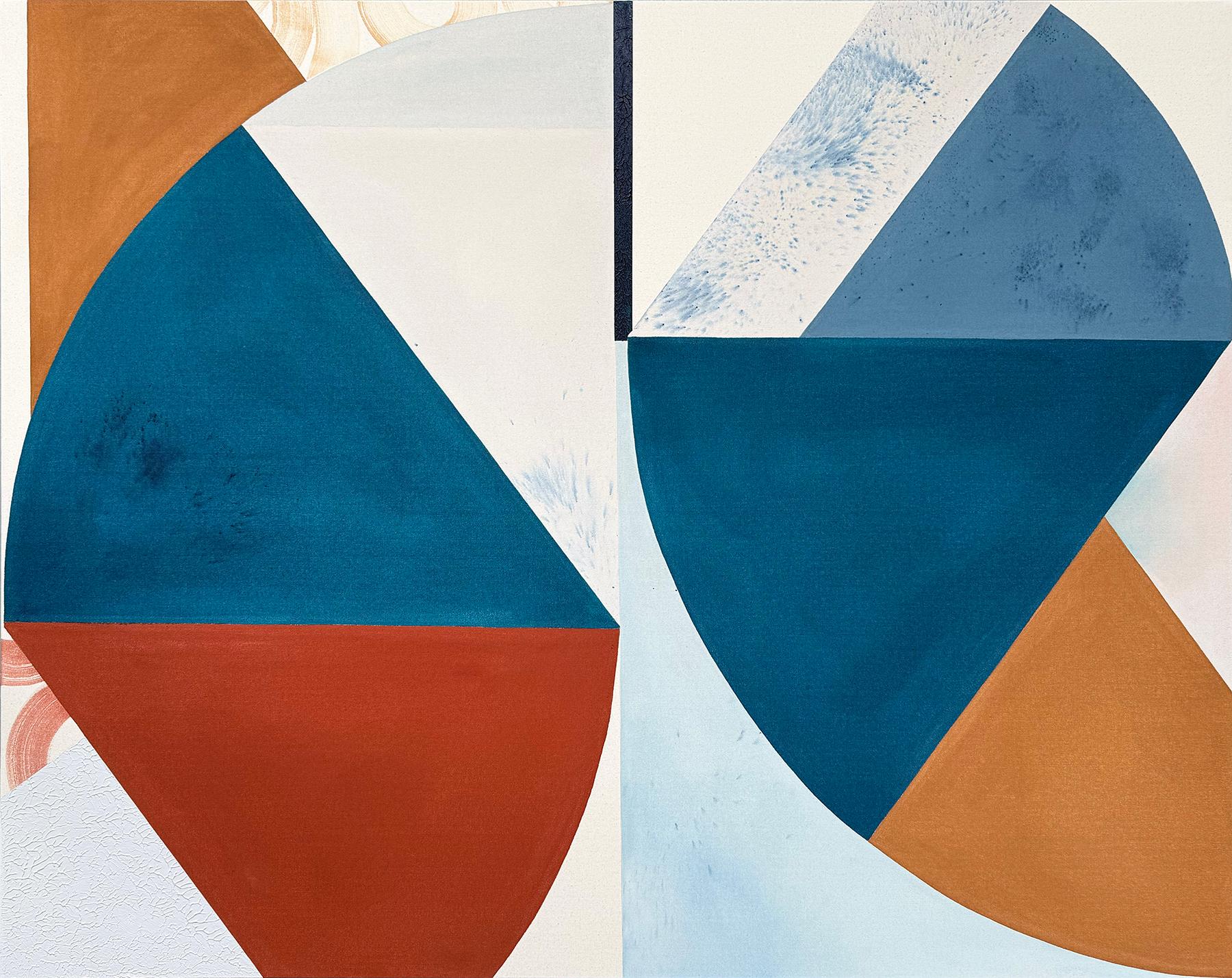 Übergroße neutrale abstrakte Malerei, zeitgenössische Leinwandkunst 48x60