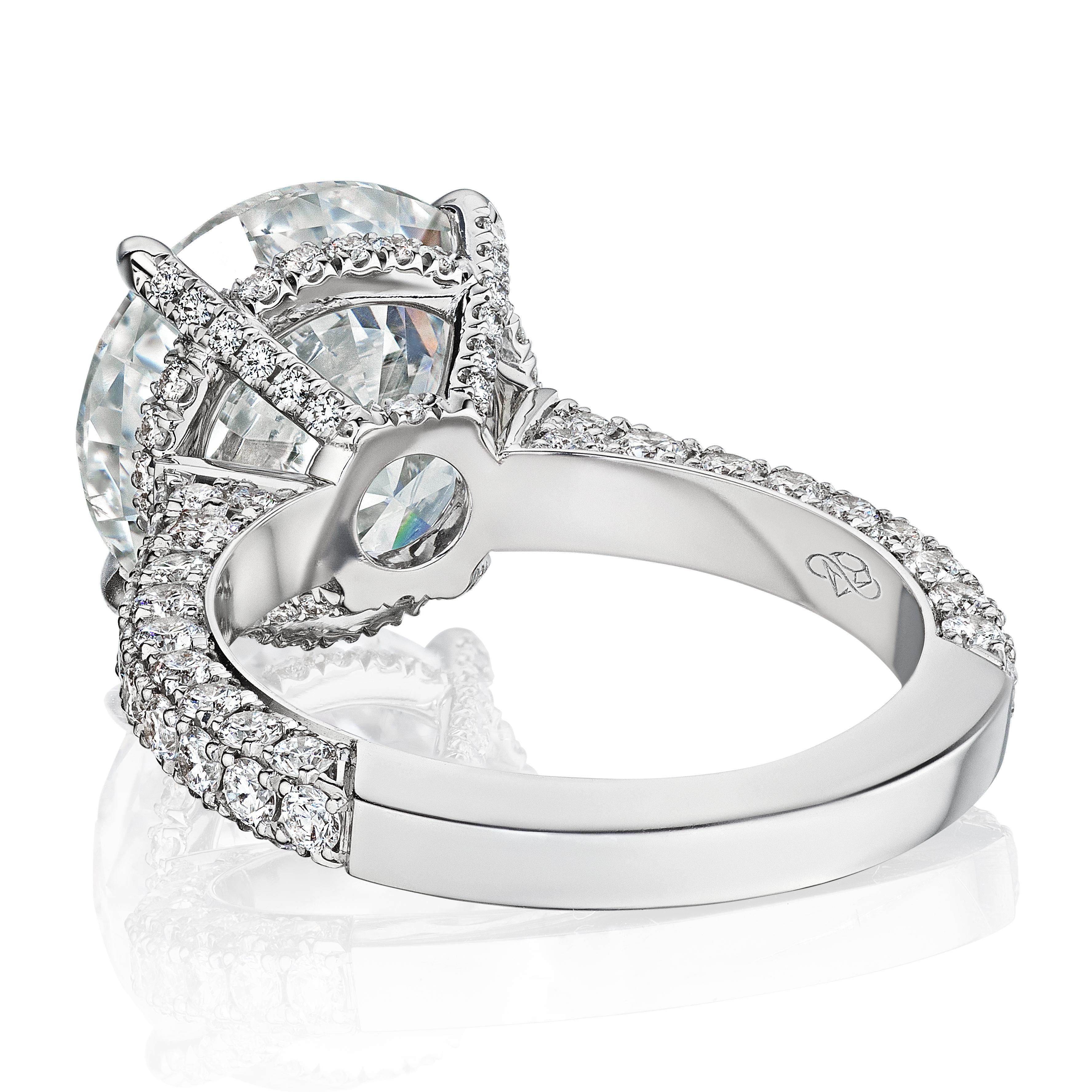 For Sale:  GIA Certified 5.00 Carat D VS2 GIA Round Diamond Engagement Ring 