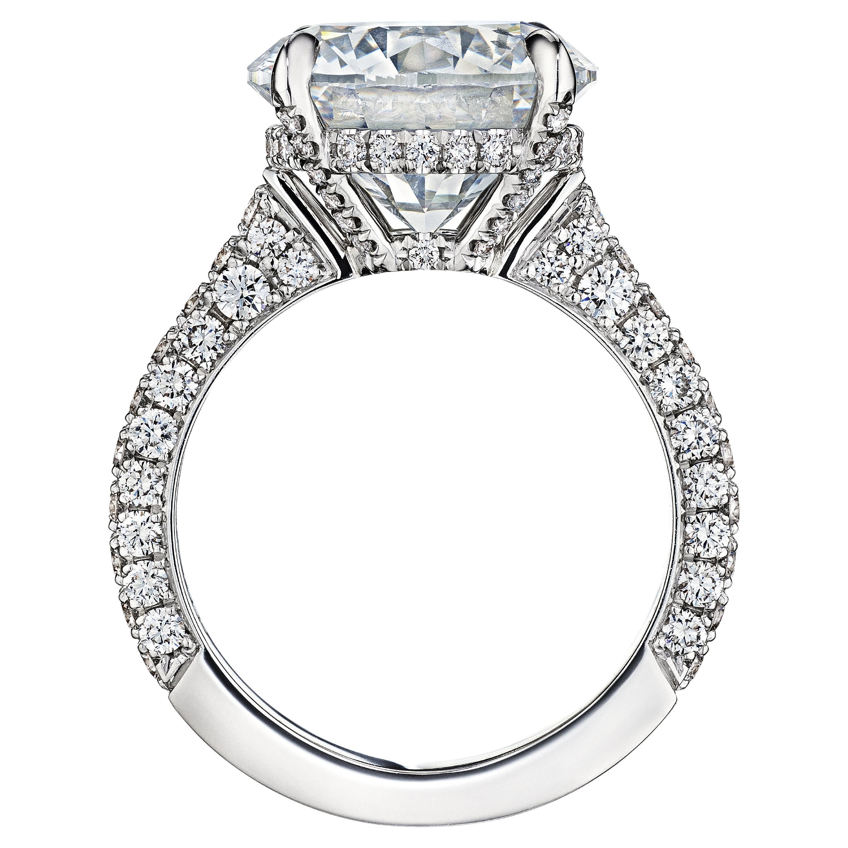 For Sale:  GIA Certified 5.00 Carat D VS2 GIA Round Diamond Engagement Ring "Christina"