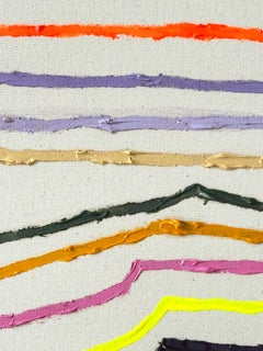 Christina Gschwantner – 4 Contemporary Abstract Multicolor Line Painting Canvas