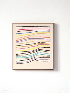 Christina Gschwantner – 4 Contemporary Abstract Multicolor Line Painting Canvas