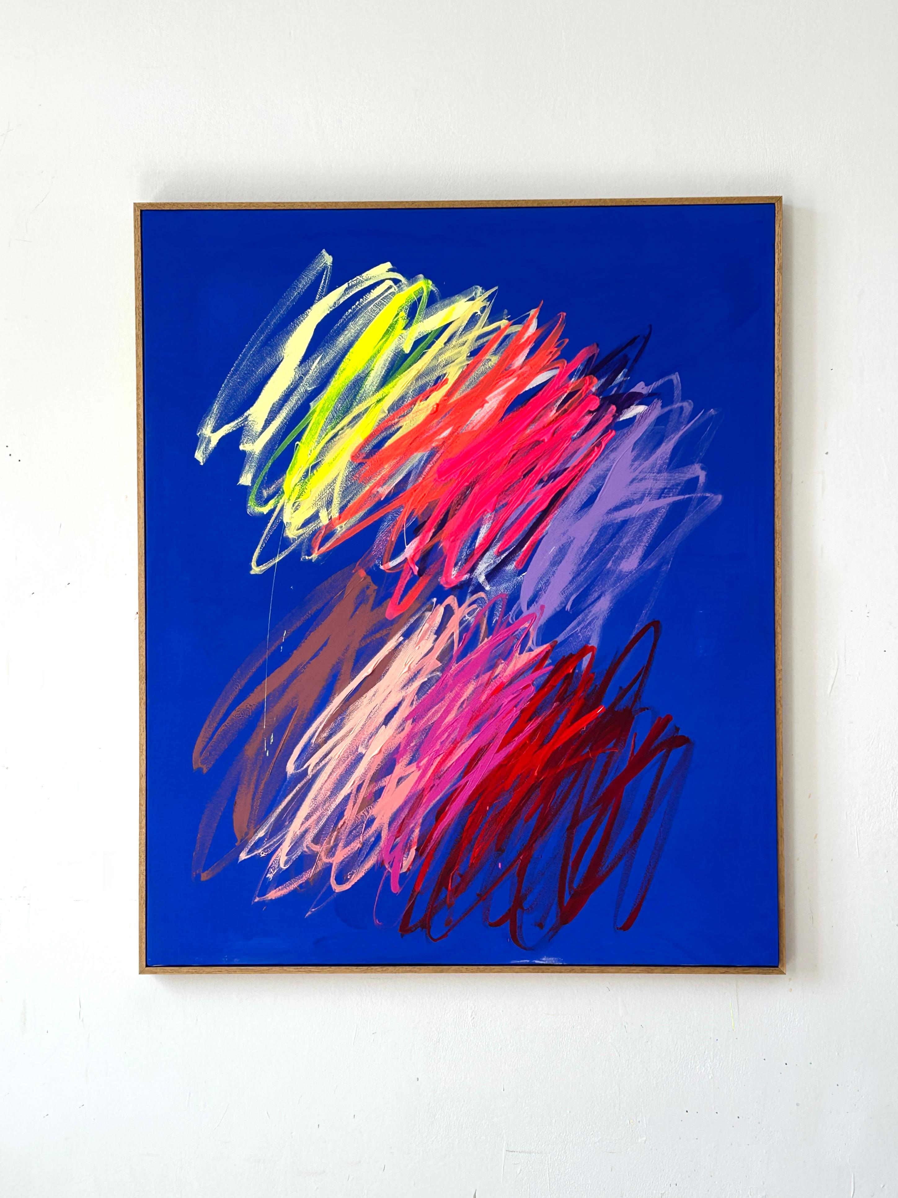 Christina Gschwantner Blaue Gesten Zeitgenössische abstrakte Malerei Hell – Painting von  Christina Gschwantner