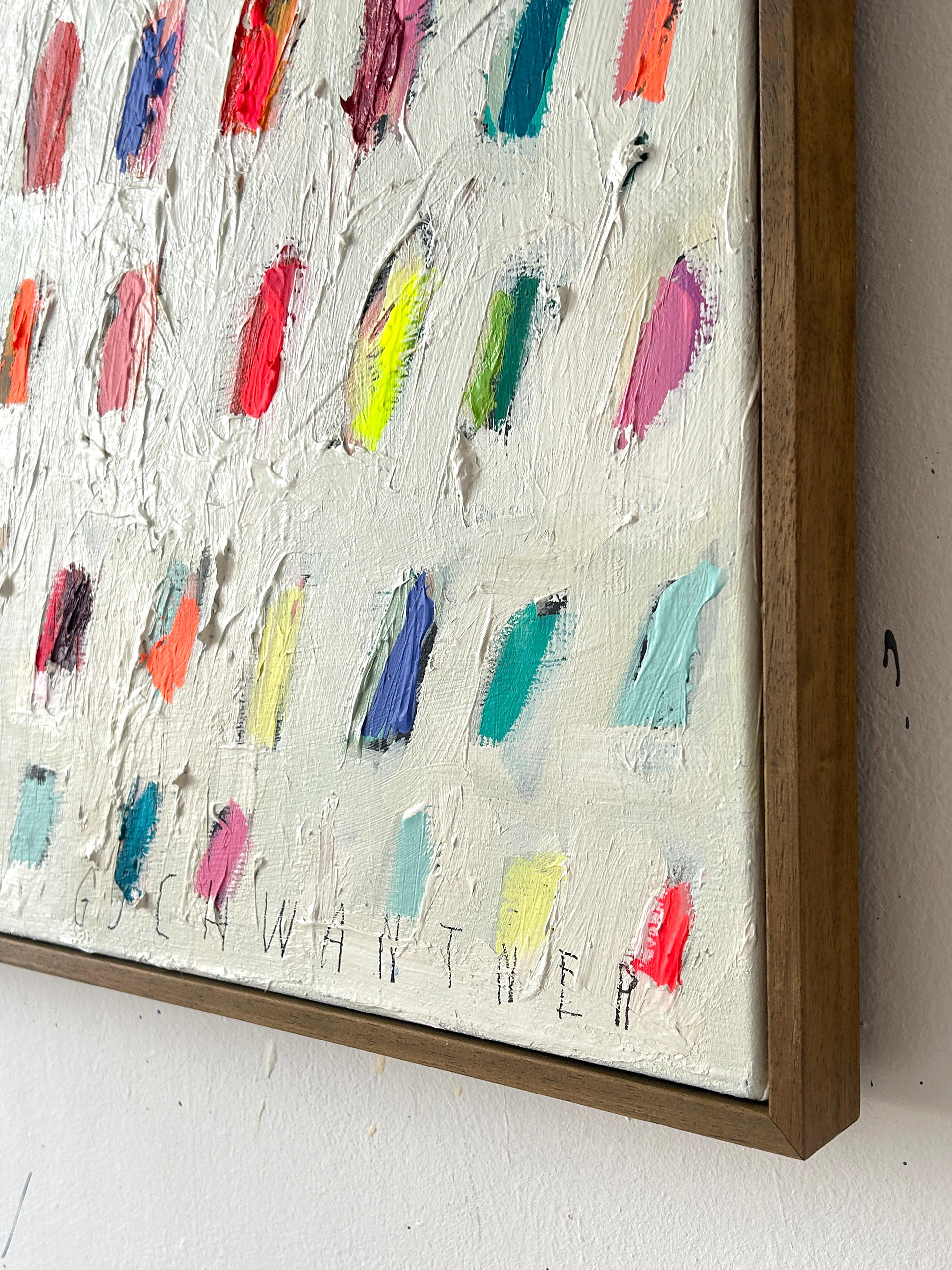 Christina Gschwantner Peinture à l'huile abstraite colorée à l'empâtement sur toile Nouveau 2025 en vente 1