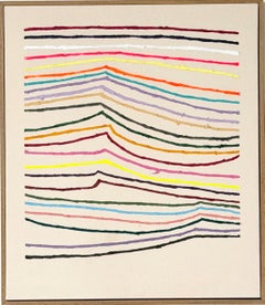 Christina Gschwantner – Contemporary Abstract Multicolor Line Painting Canvas