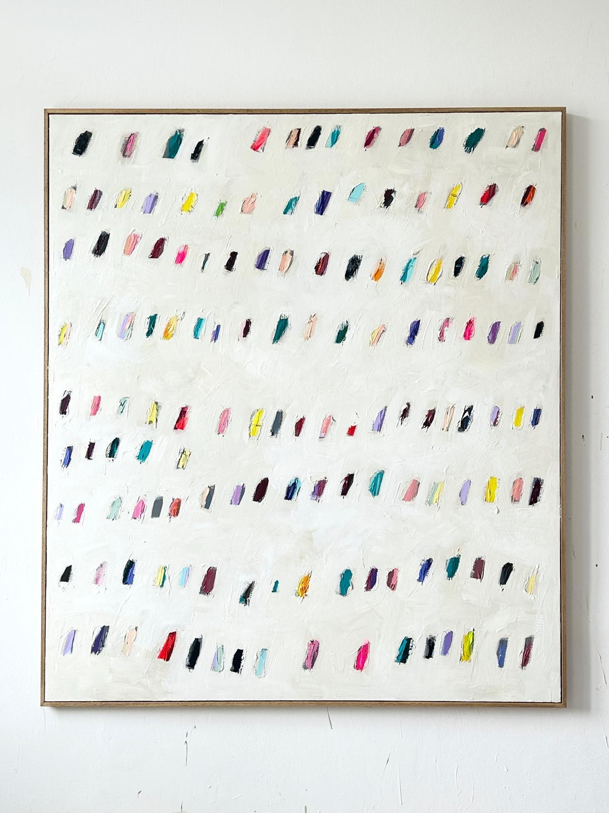 Christina Gschwantner Diptyque Dots 160x140 - Abstrait Painting par  Christina Gschwantner