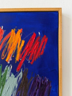 Christina Gschwantner Marine Blue Gestures Contemporary Abstract Painting Bright
