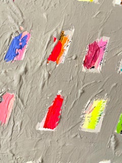 Christina Gschwantner New Grey Dot Pittura astratta contemporanea Bright 2025