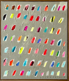 Christina Gschwantner New Grey Dots Contemporary Abstract Painting Bright 2025