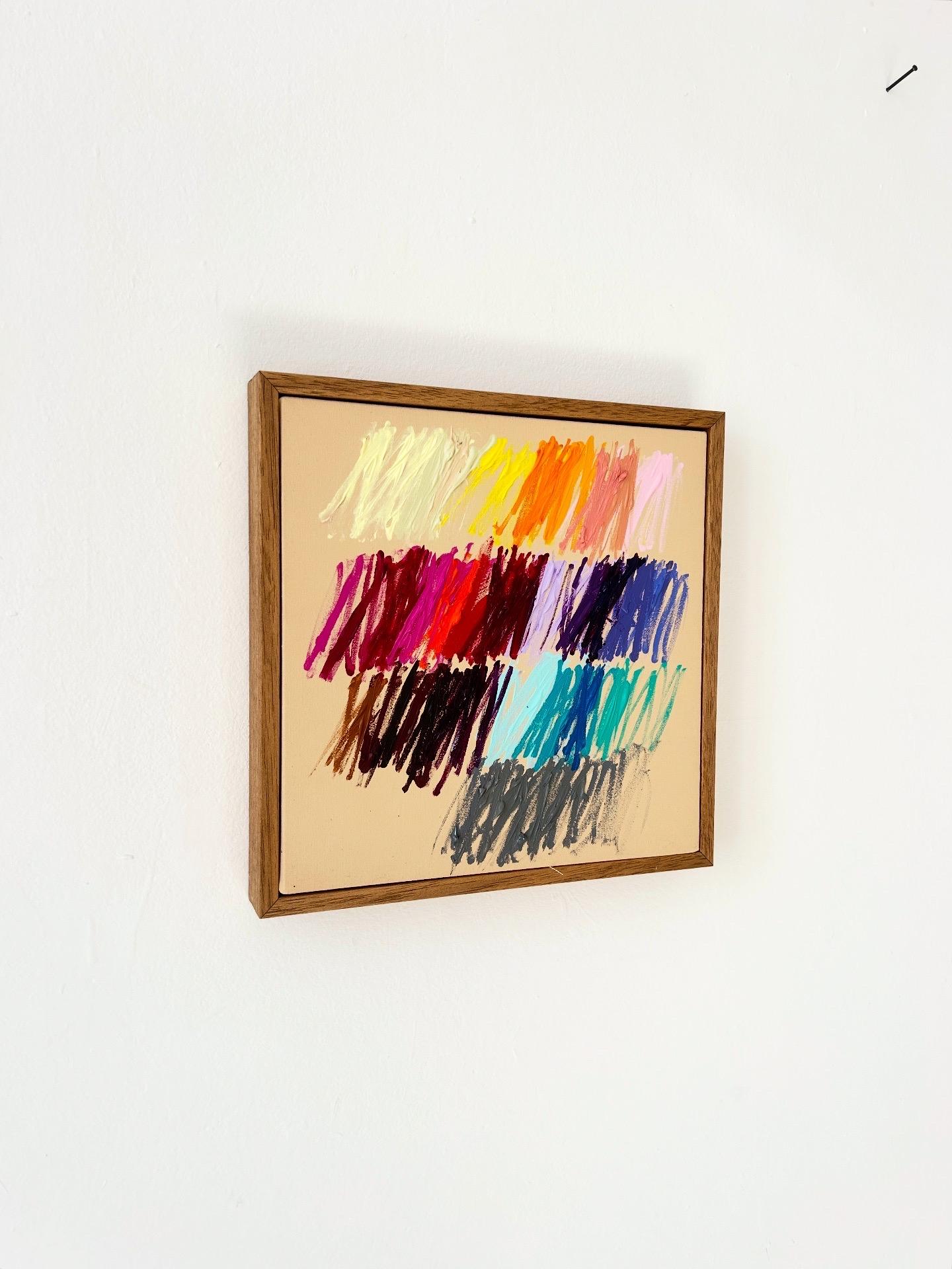 Christina Gschwantner New Little Contemporary Abstrakte Malerei Strokes 2025 (Weiß), Abstract Painting, von  Christina Gschwantner