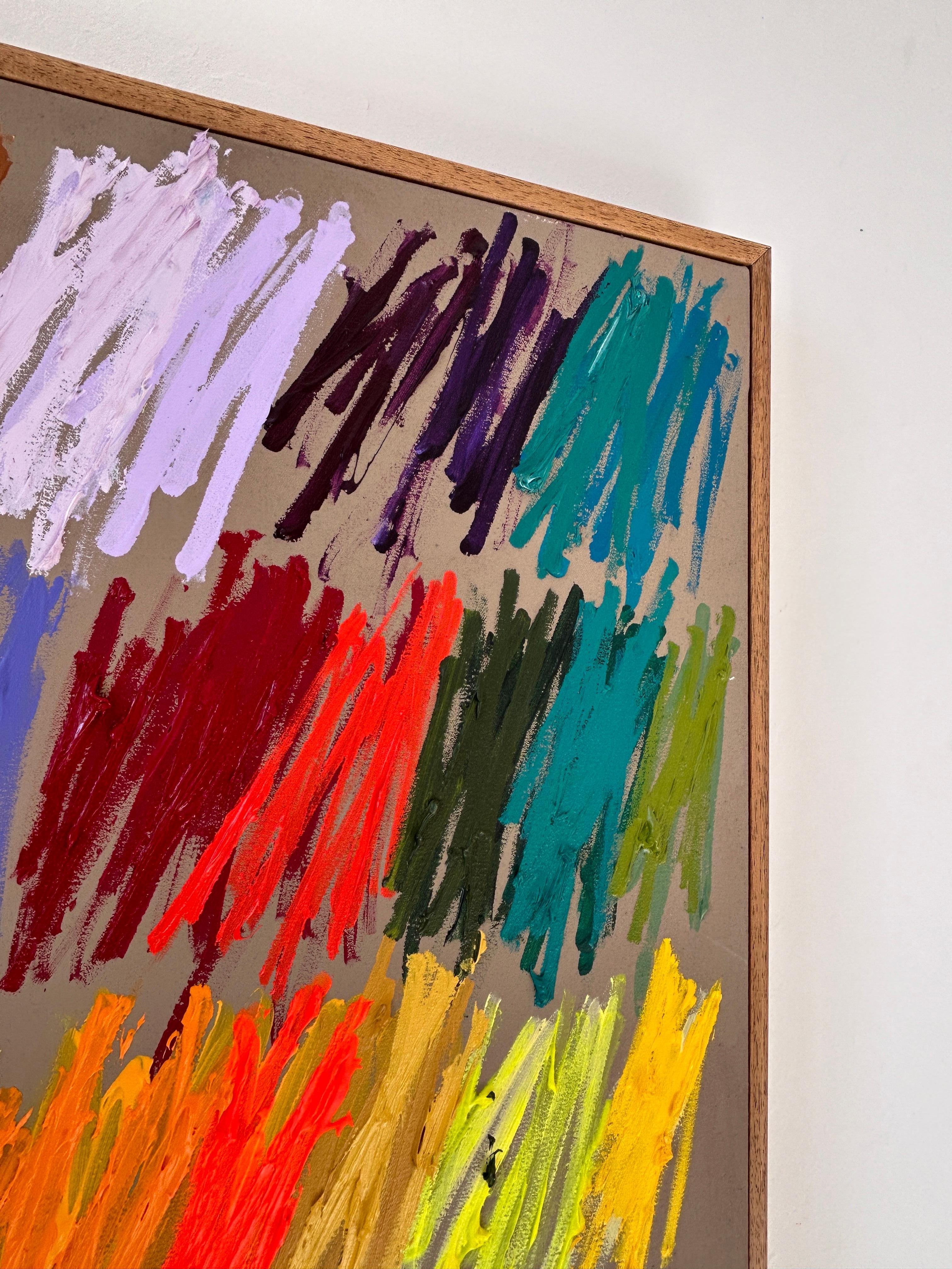 Christina Gschwantner New Strokes Zeitgenössische abstrakte Malerei Bright 2025 (Abstrakt), Painting, von  Christina Gschwantner