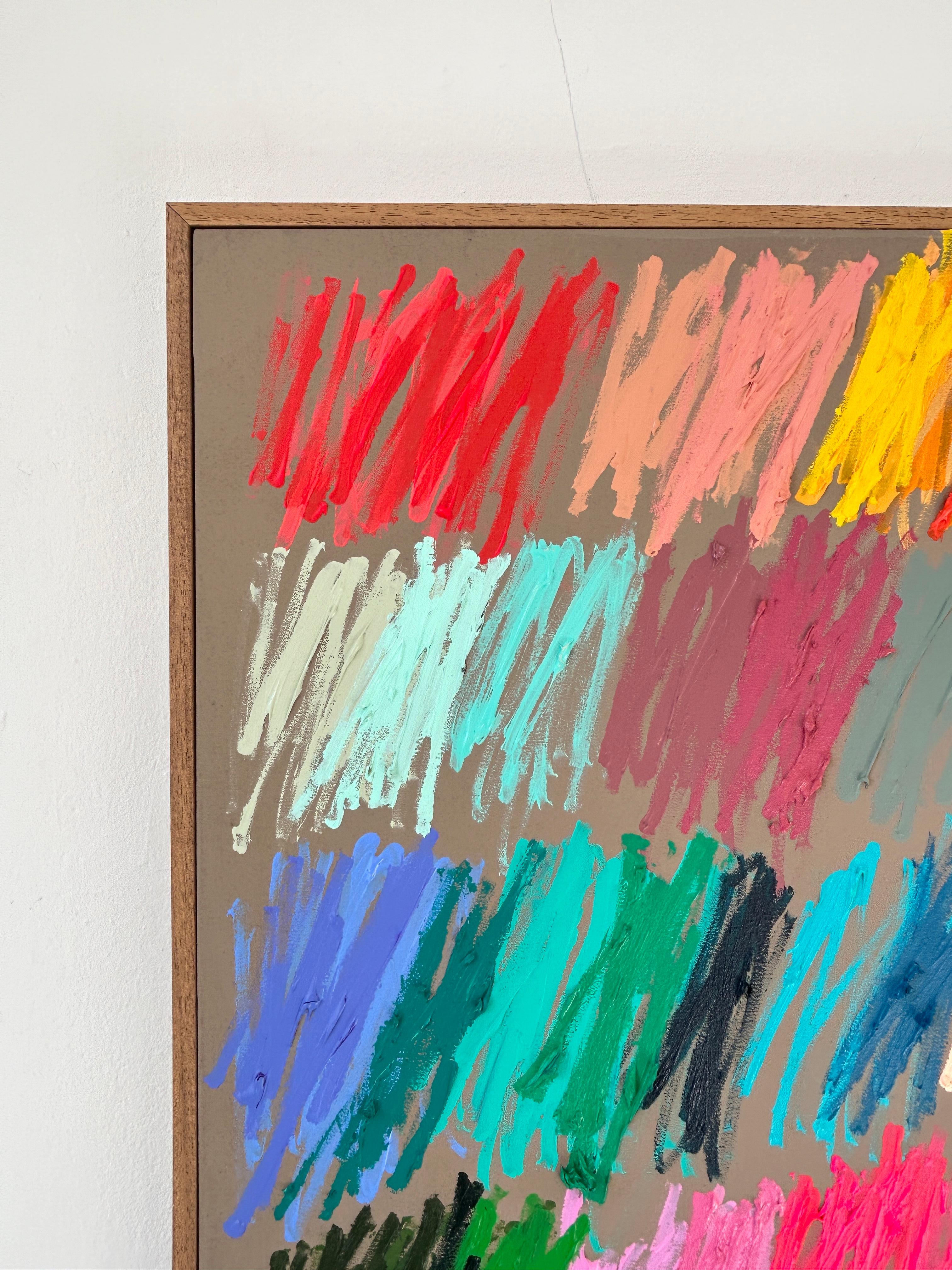 Die Arbeiten spiegeln die Beherrschung der Gesten und Emotionen des Künstlers wider, wobei jedes Zeichen zu einer visuellen Sprache wird. Ein auffälliges Stück, das Bewegung, Tiefe und Intensität in jede Sammlung oder Einrichtung bringt.

Bei Escat