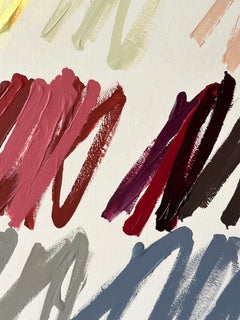 Christina Gschwantner Neue lebendige Gesten Zeitgenössische abstrakte Malerei Hell