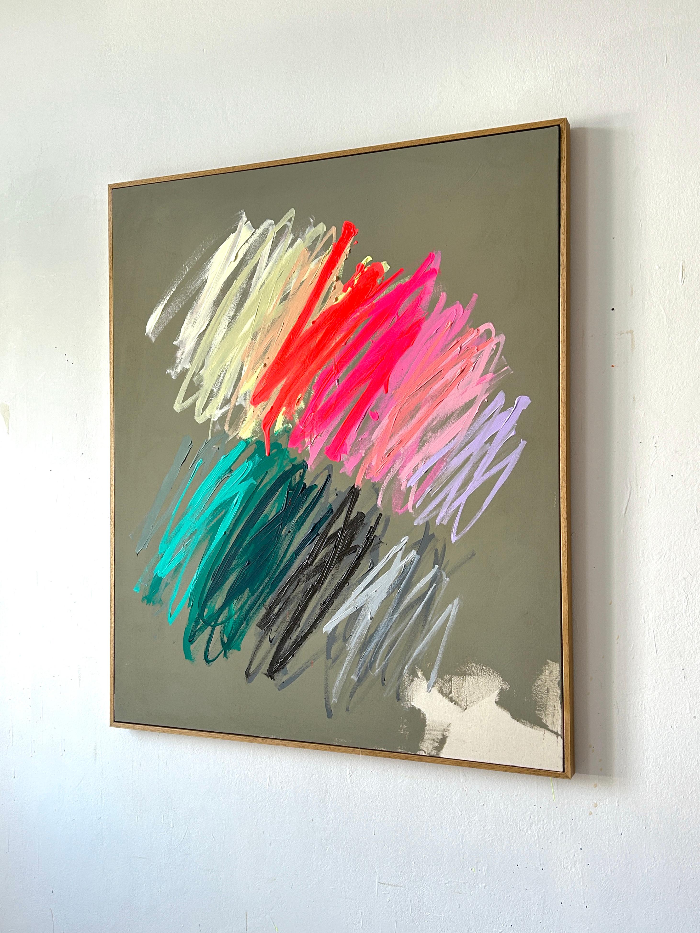 Christina Gschwantner New Vivid Gestures Contemporary Abstract Painting Bright For Sale 2