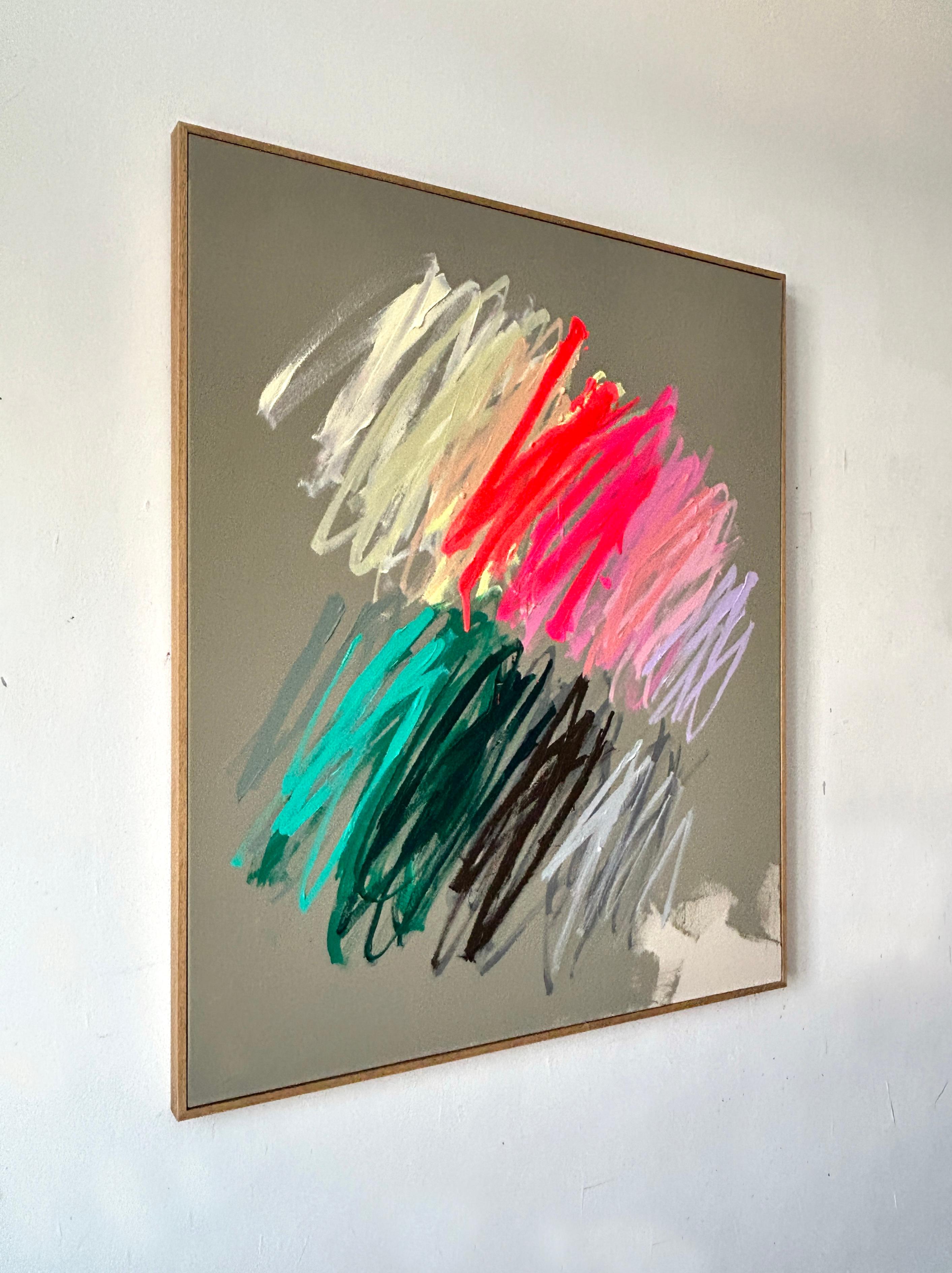 Christina Gschwantner New Vivid Gestures Contemporary Abstract Painting Bright For Sale 3