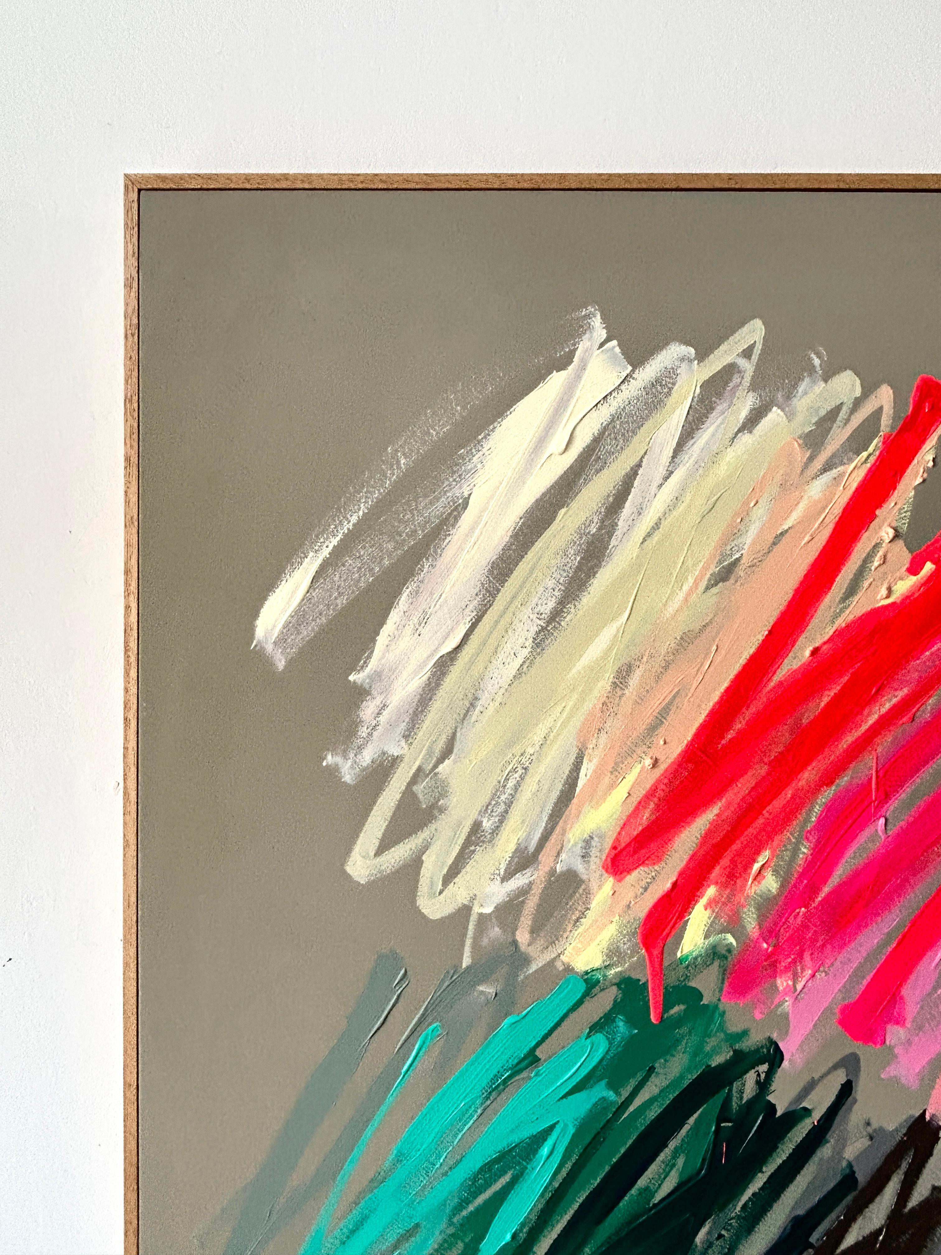 Christina Gschwantner New Vivid Gestures Contemporary Abstract Painting Bright For Sale 5