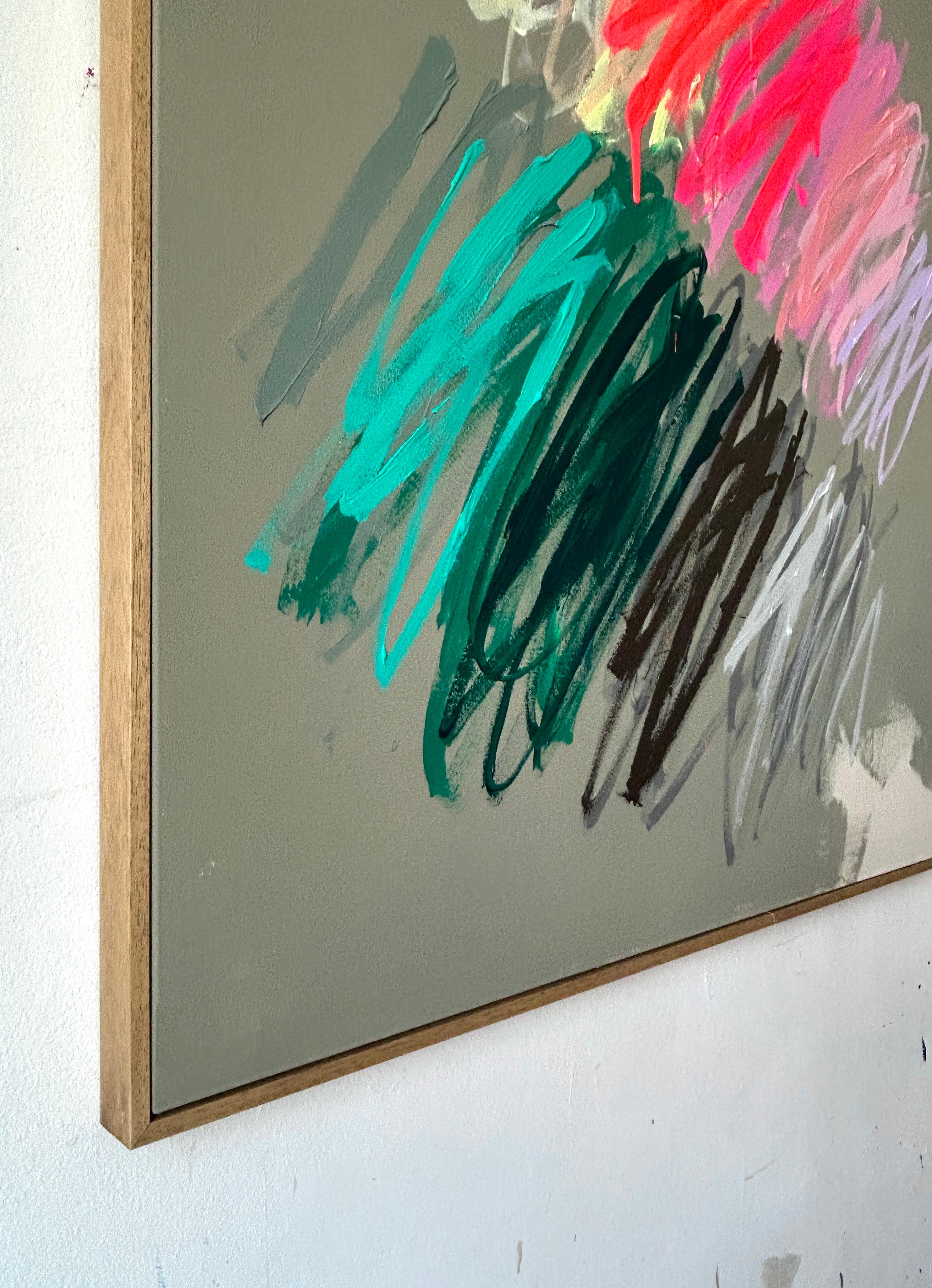 Christina Gschwantner New Vivid Gestures Contemporary Abstract Painting Bright For Sale 6