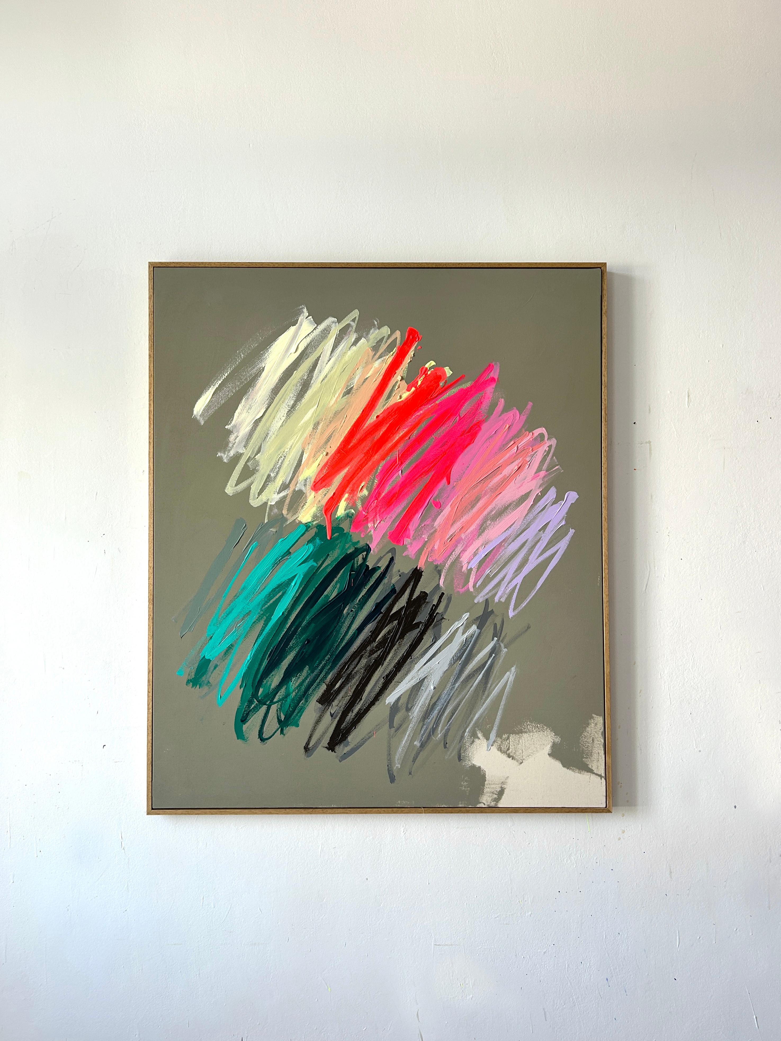 Christina Gschwantner New Vivid Gestures Contemporary Abstract Painting Bright For Sale 7