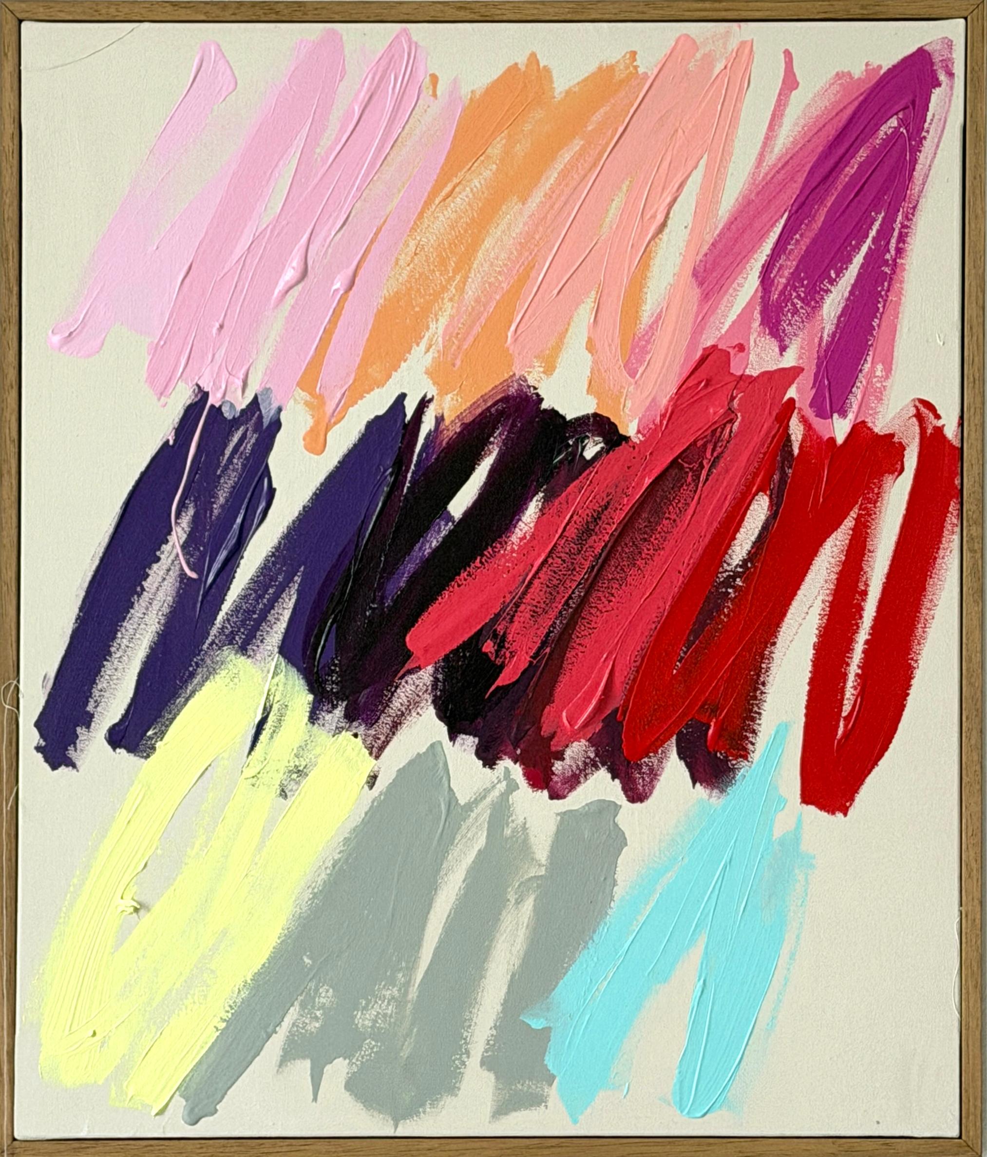 Christina Gschwantner Neue lebendige Gesten Zeitgenössische abstrakte Malerei Hell