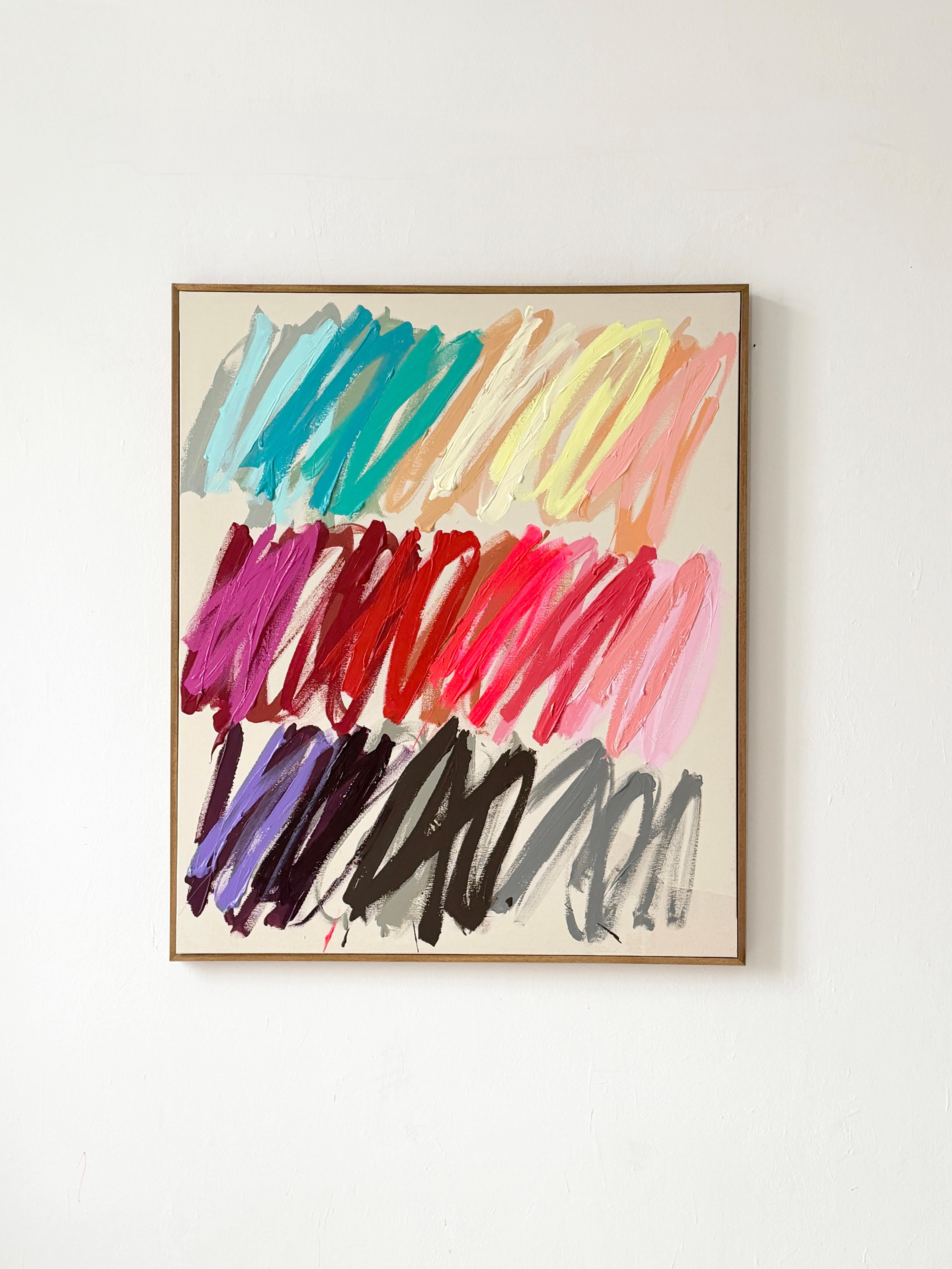 Christina Gschwantner Neue lebendige Gesten Zeitgenössische abstrakte Malerei Hell