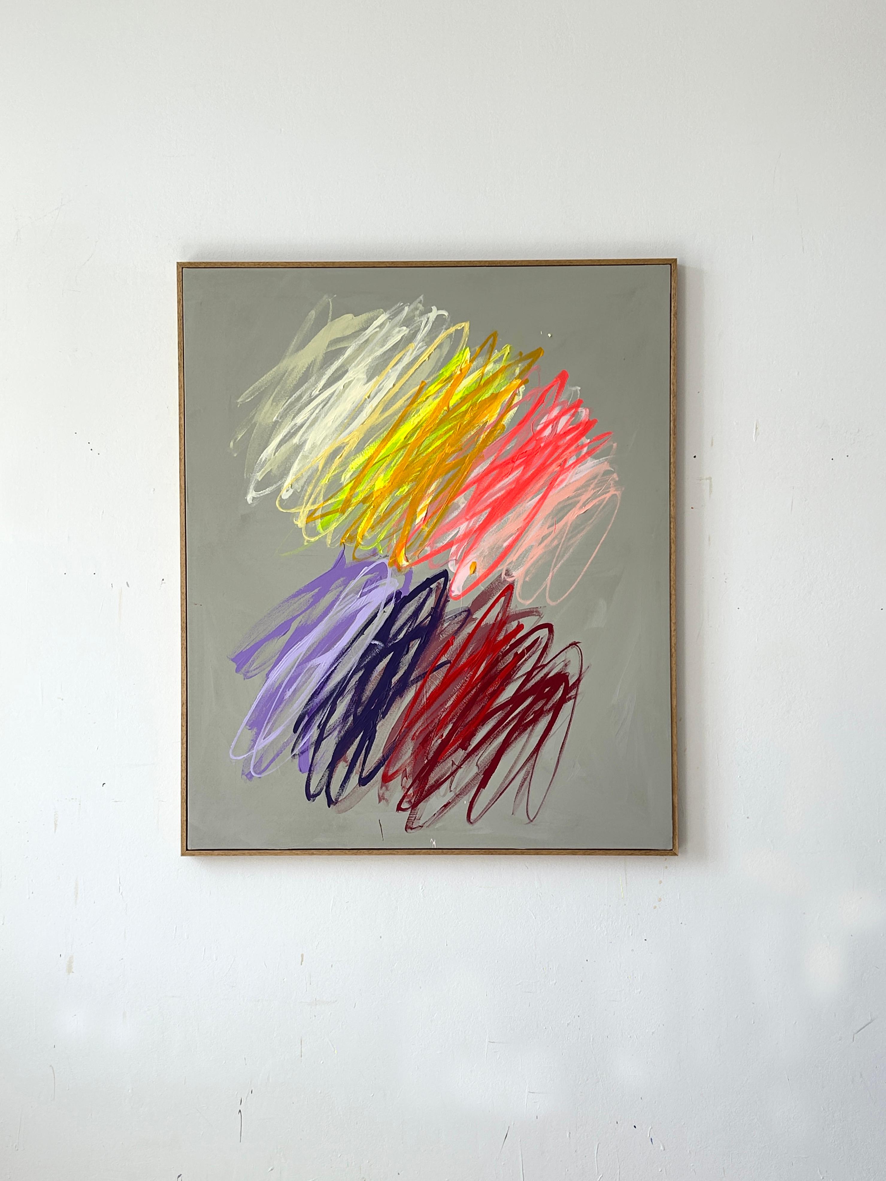 Christina Gschwantner Vivid Gestures – Contemporary Abstract Painting Bright New For Sale 3