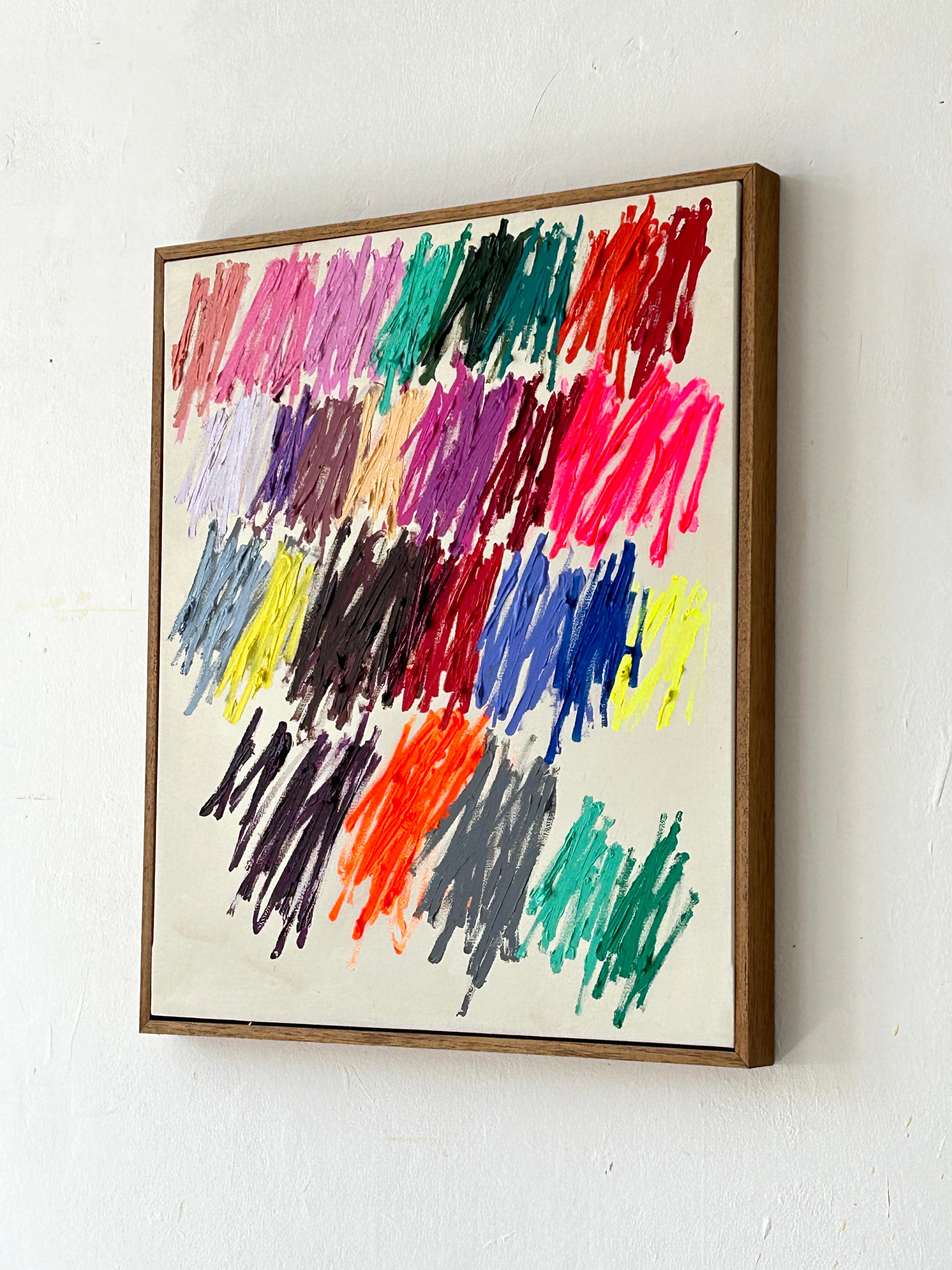 Christina Gschwantner Vivid Gestures – Contemporary Abstract Painting Bright New For Sale 3