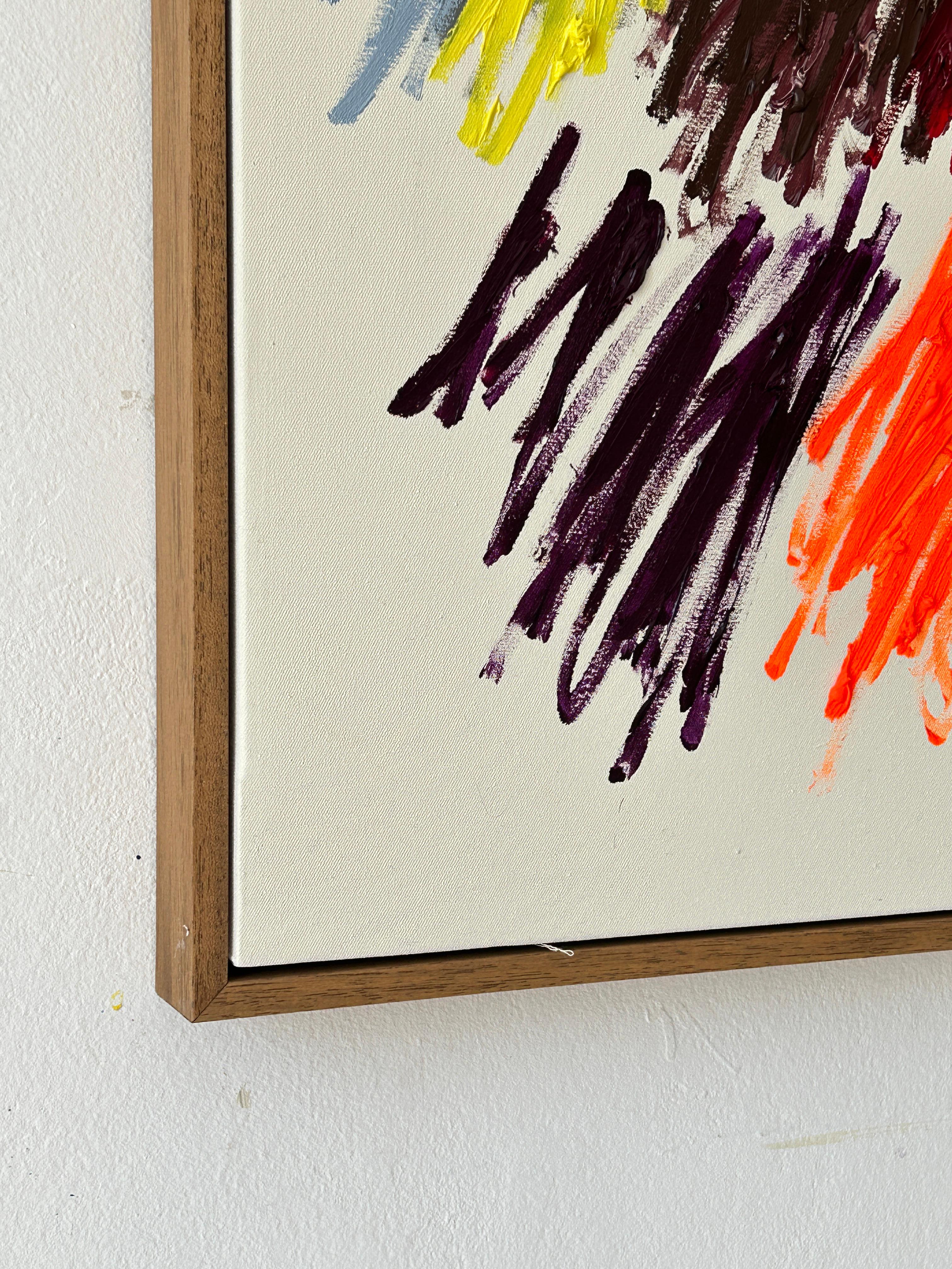 Christina Gschwantner Vivid Gestures – Contemporary Abstract Painting Bright New For Sale 5