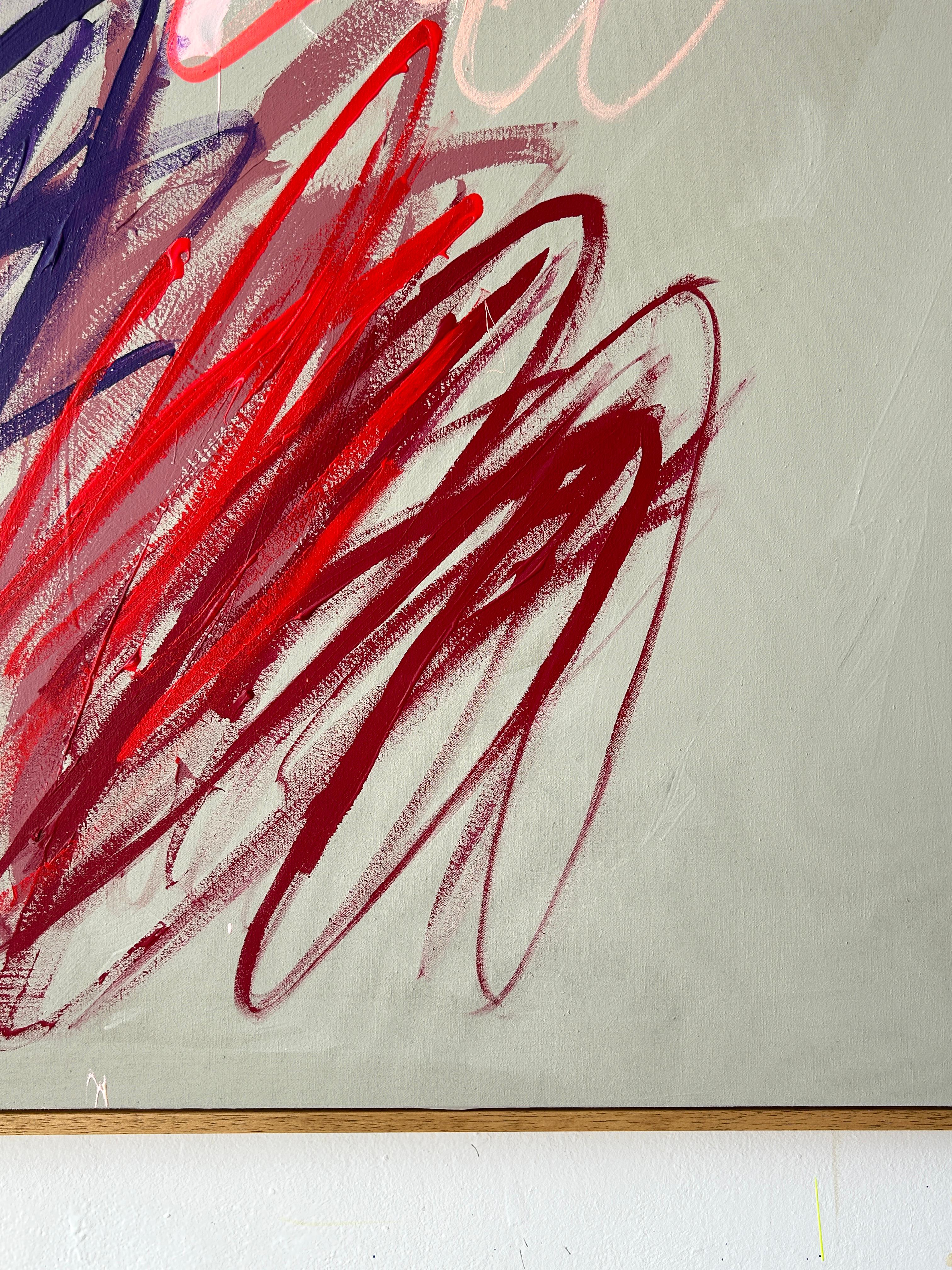Christina Gschwantner Vivid Gestures – Contemporary Abstract Painting Bright New For Sale 6