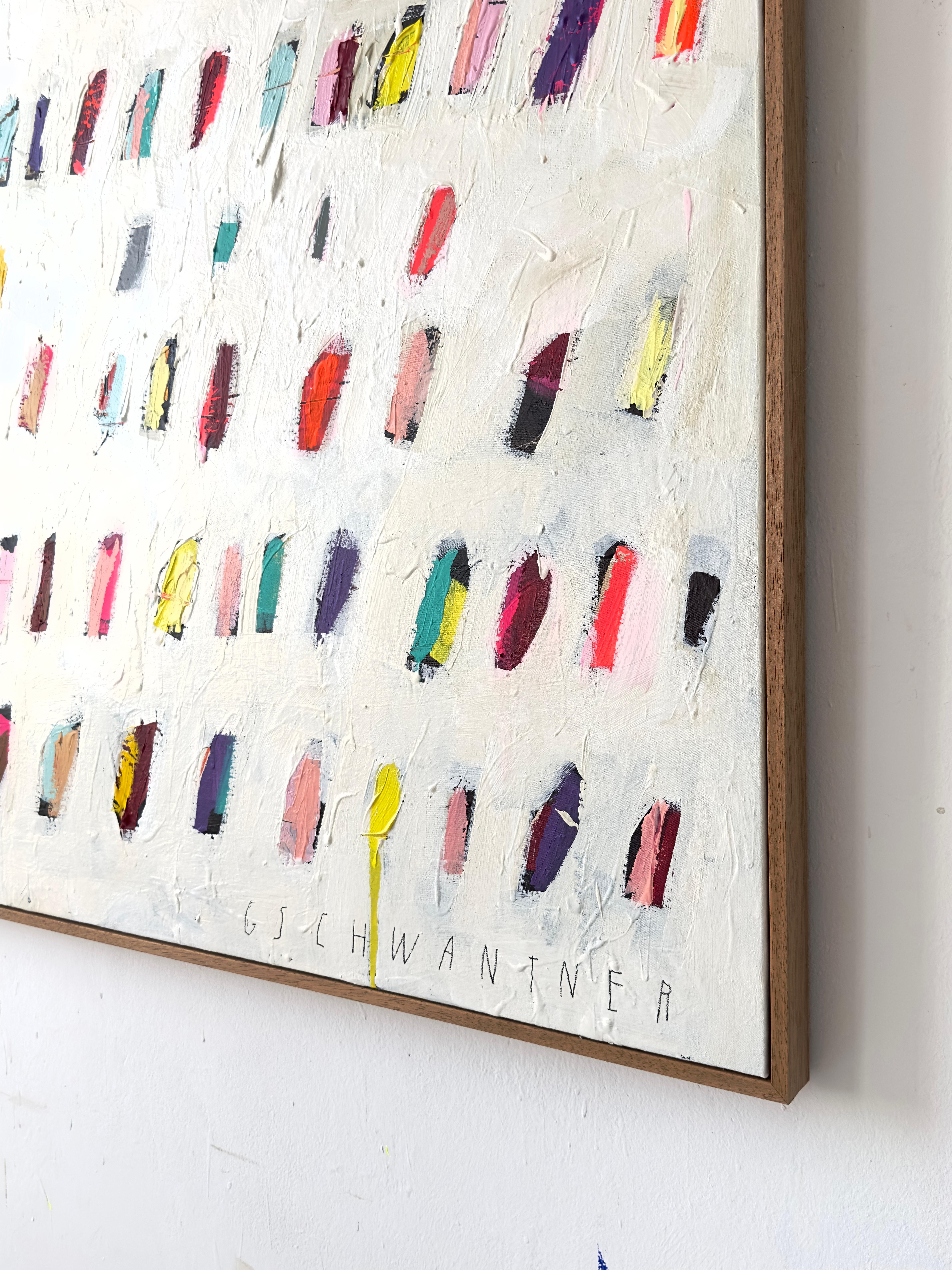 Colorful Abstract Dot Painting VII – Contemporary Mixed Media For Sale 2