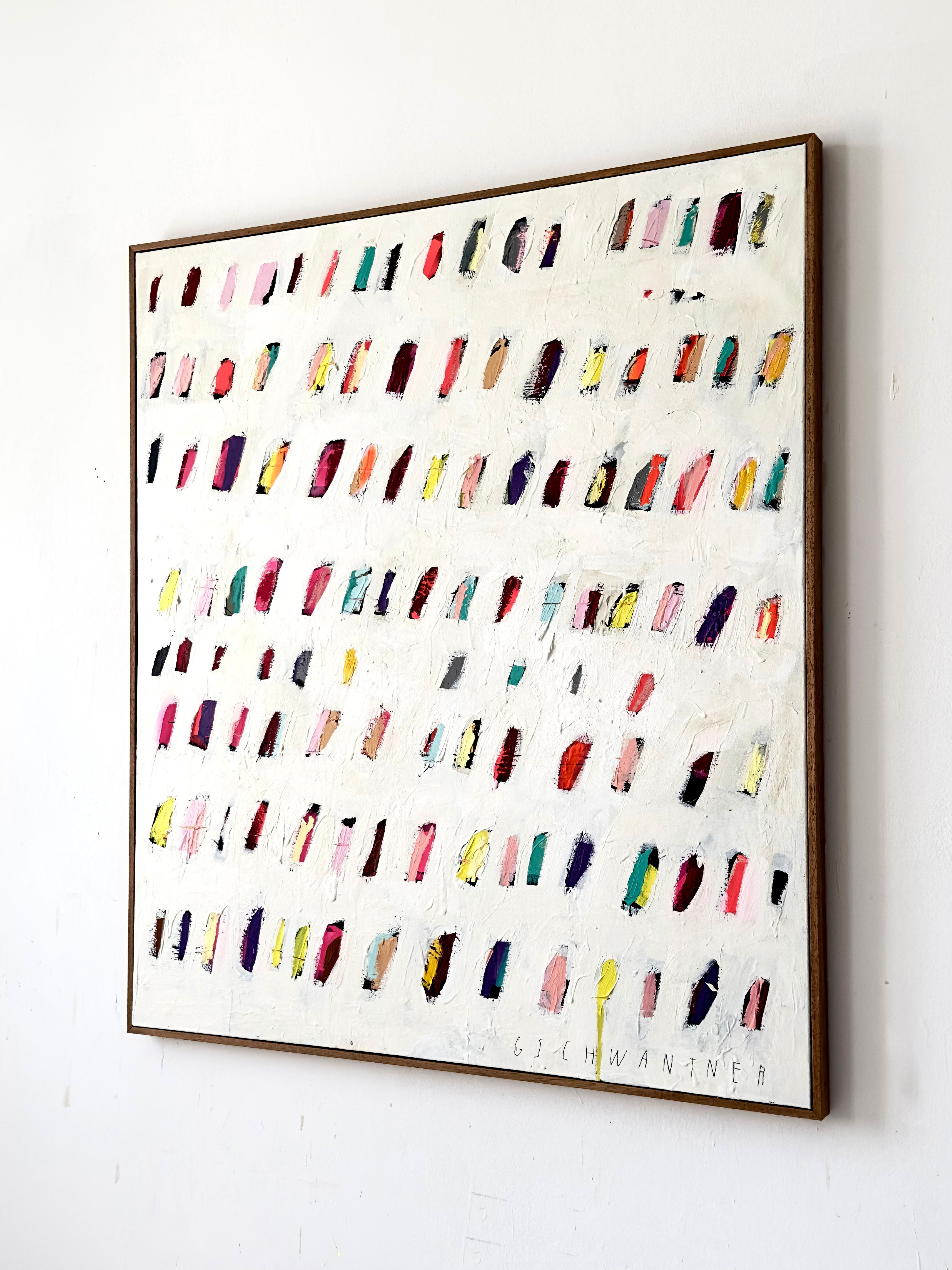 Colorful Abstract Dot Painting VII – Contemporary Mixed Media For Sale 3