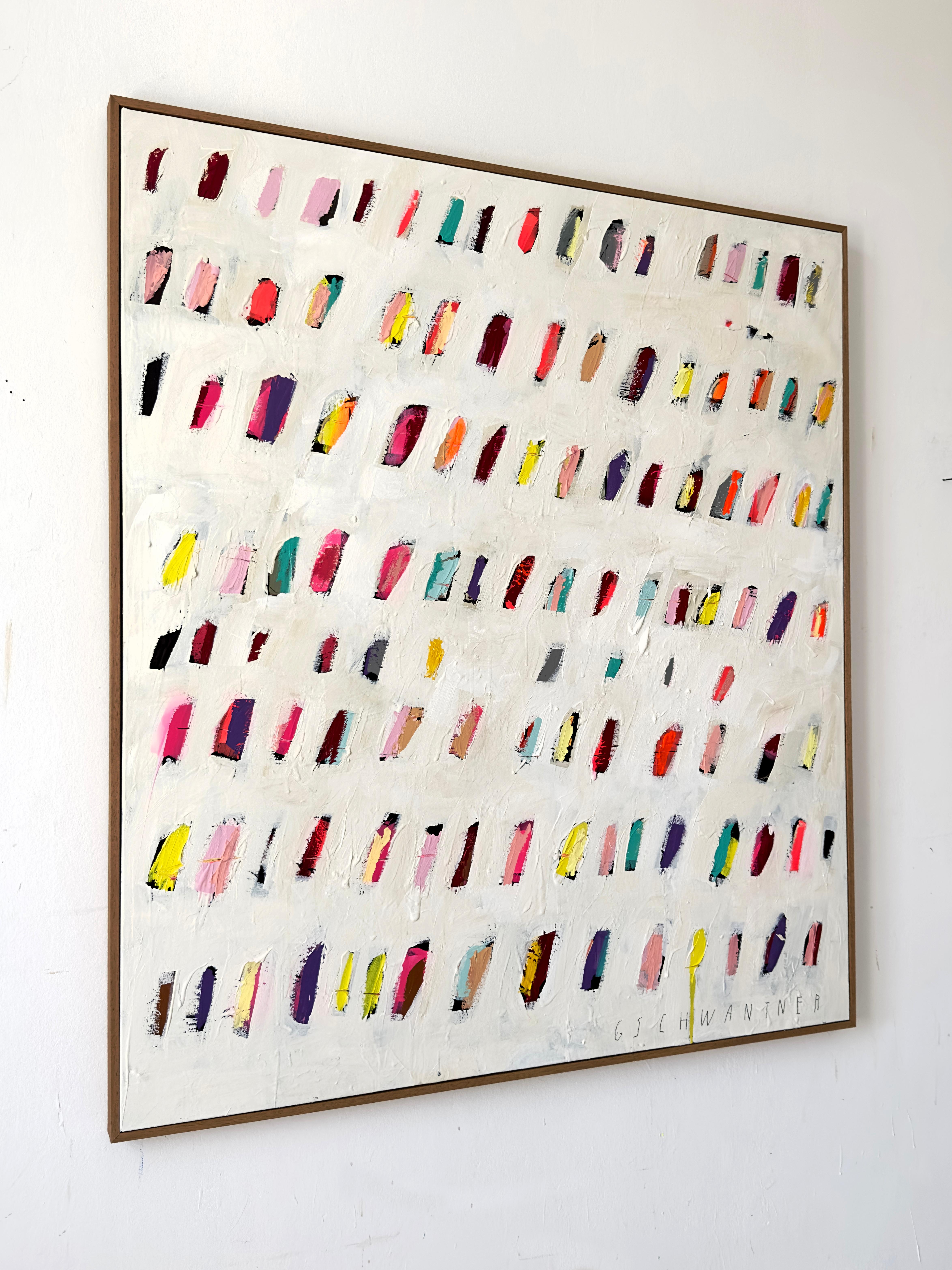 Colorful Abstract Dot Painting VII – Contemporary Mixed Media For Sale 4
