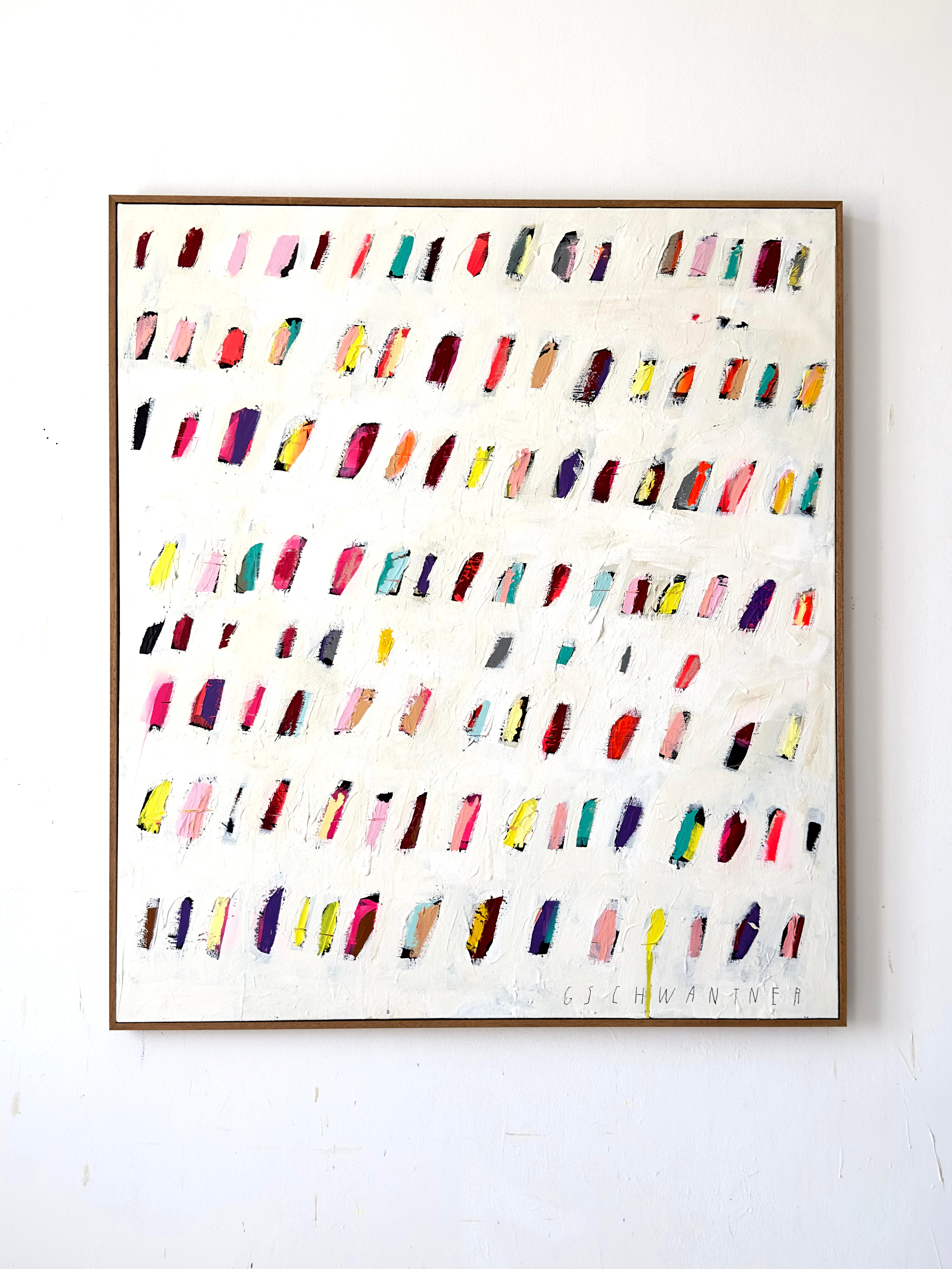 Colorful Abstract Dot Painting VII – Contemporary Mixed Media For Sale 5