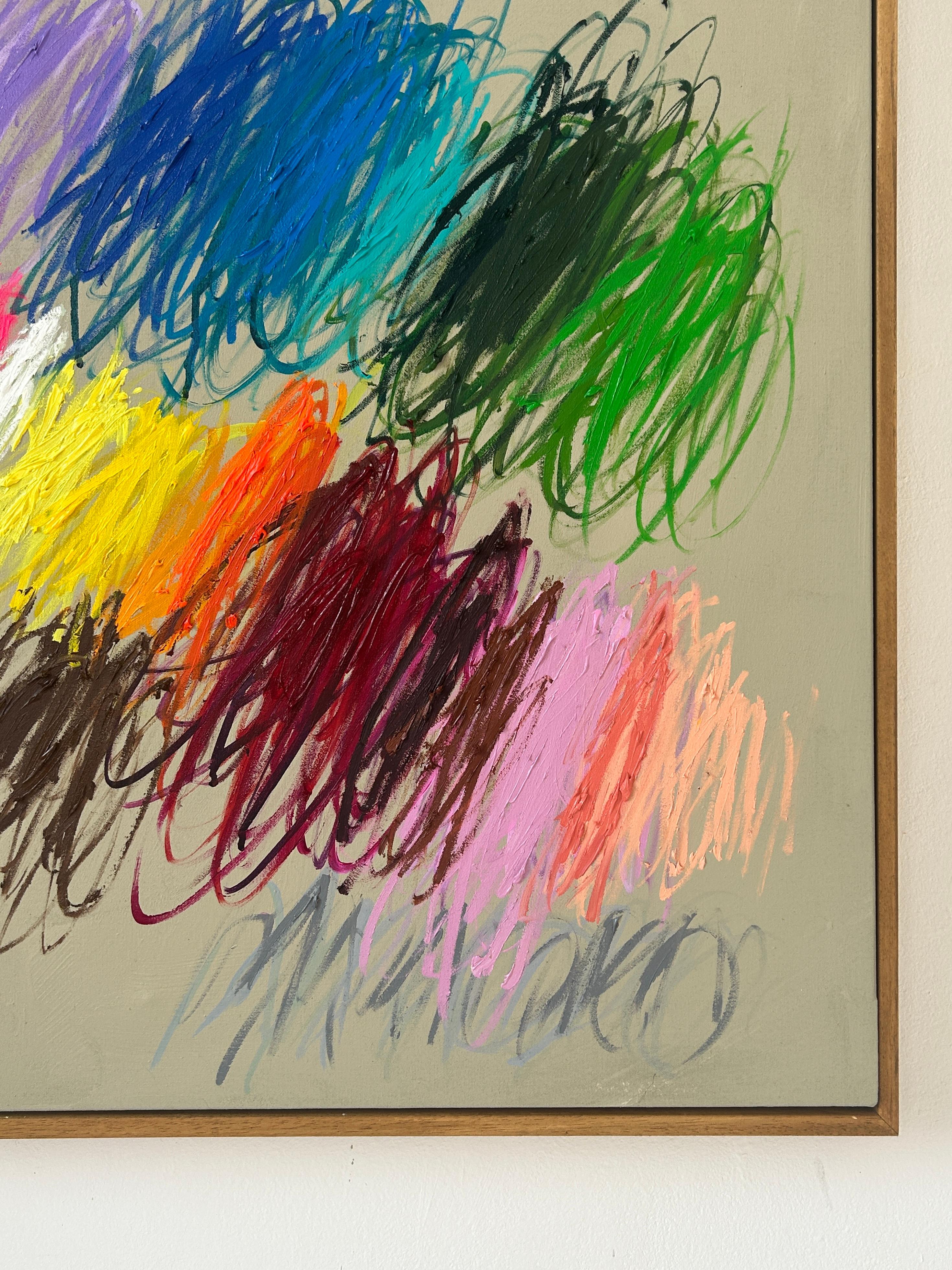 Opera d'arte astratta contemporanea a colori Christina Gschwantner 2024 in vendita 1